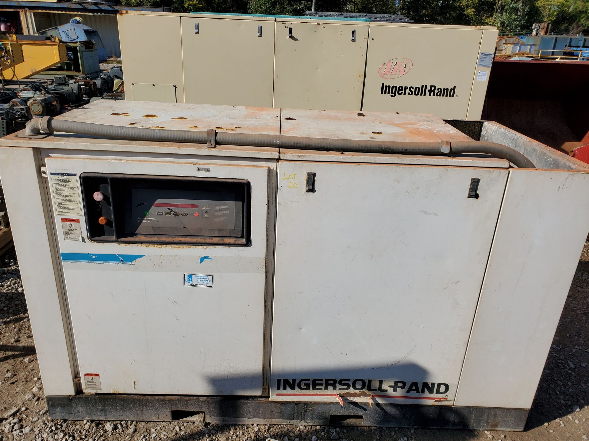 INGERSOLL-RAND 55 HP ROTARY SCREW AIR COMPRESSOR, MODEL SSR-EP50, 196 CFM, 134 MAX PSIG, 220/460V, 3