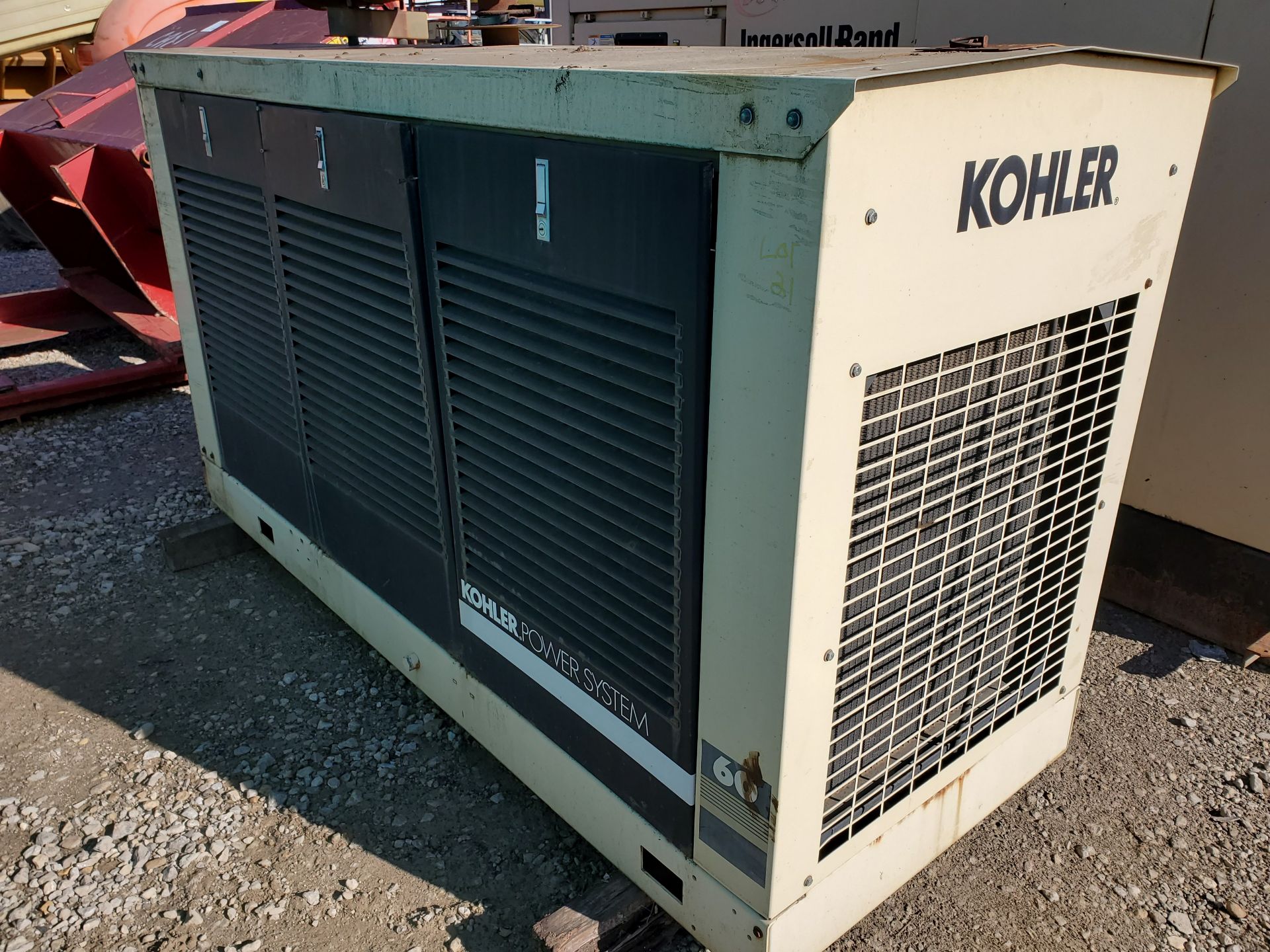 KOHLER NATURAL GAS POWER GENERATOR, MODEL 60RZ, AUTOMATIC 13V OUTPUT BATTERY CHARGER, 2000 YEAR FORD - Image 3 of 14