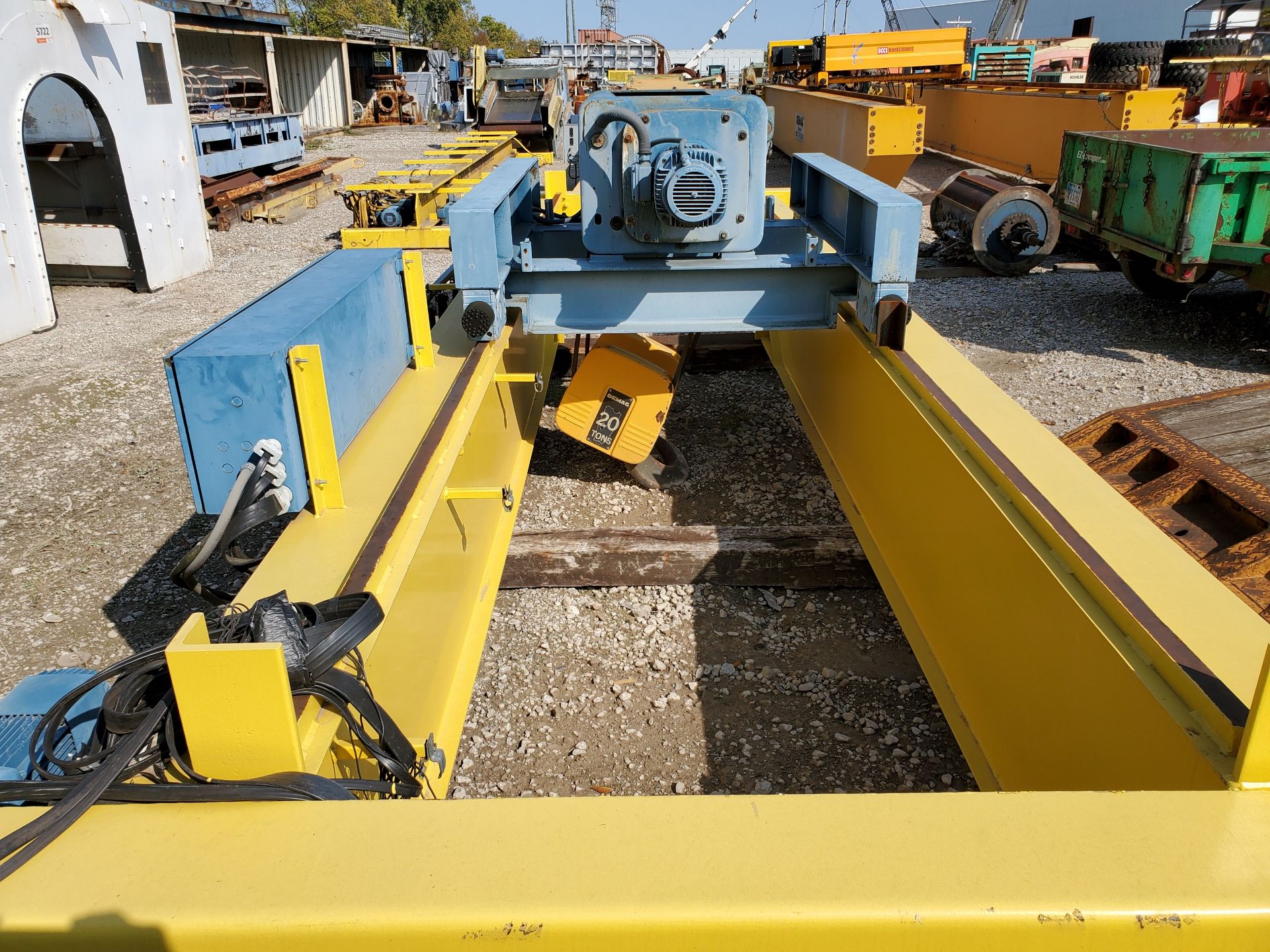 20-TON DEMAG DOUBLE GIRDER OVERHEAD BRIDGE CRANE, 24' SPAN, DEMAG 20-TON ELECTRIC CABLE HOIST WITH - Image 7 of 8