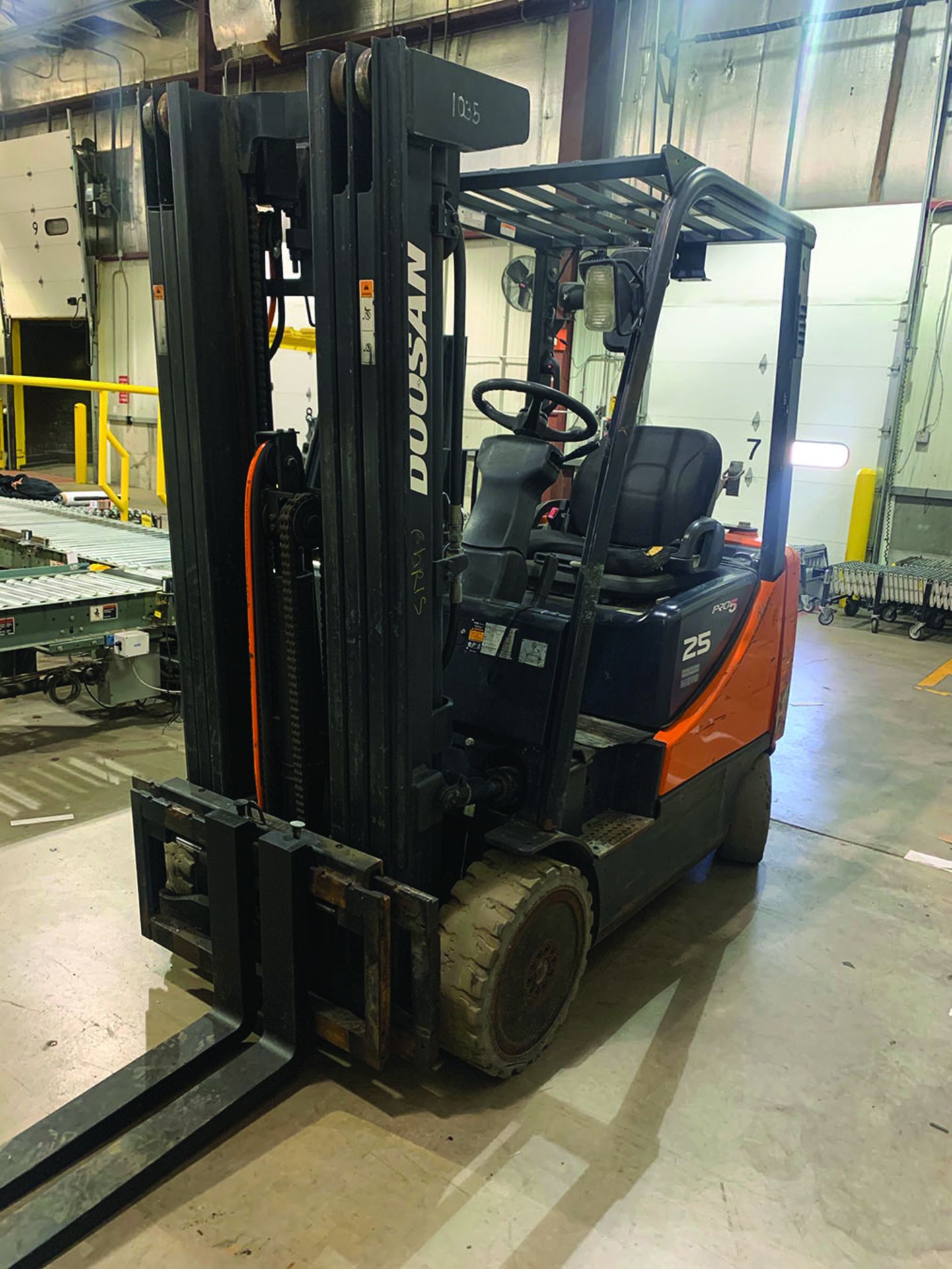 DOOSAN 5,000 LB CAP. FORKLIFT, MODEL GC25P-5, S/N NW-00319, SIDESHIFT, 3-STAGE MAST - Image 2 of 2