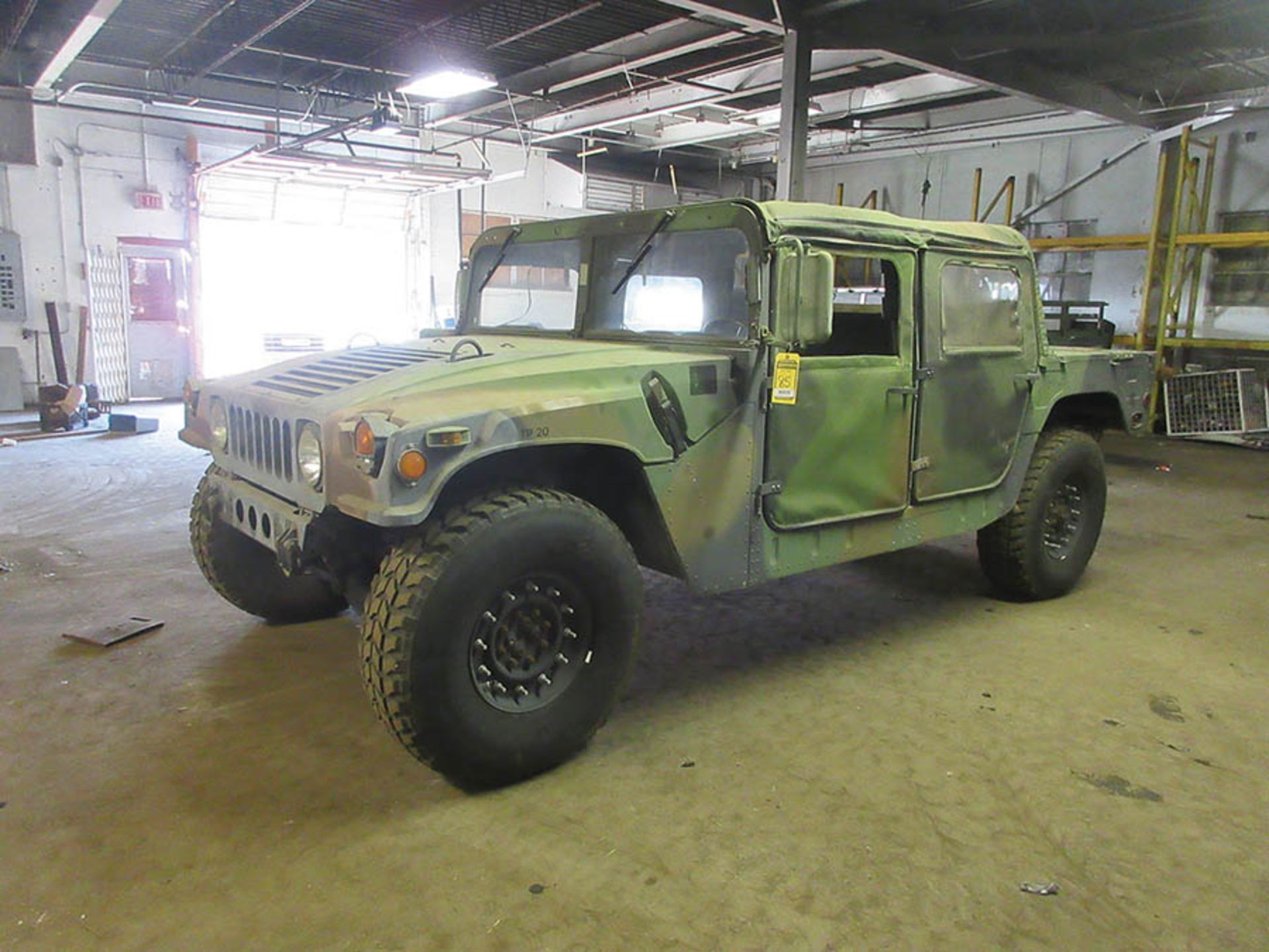 MILITARY HUMVEE, MODEL N626, 4 X 4, 4-DOOR, 5,200 LB. CURB WT., 2,500 LB. MAX. PAYLOAD, 6.4 L. V-8