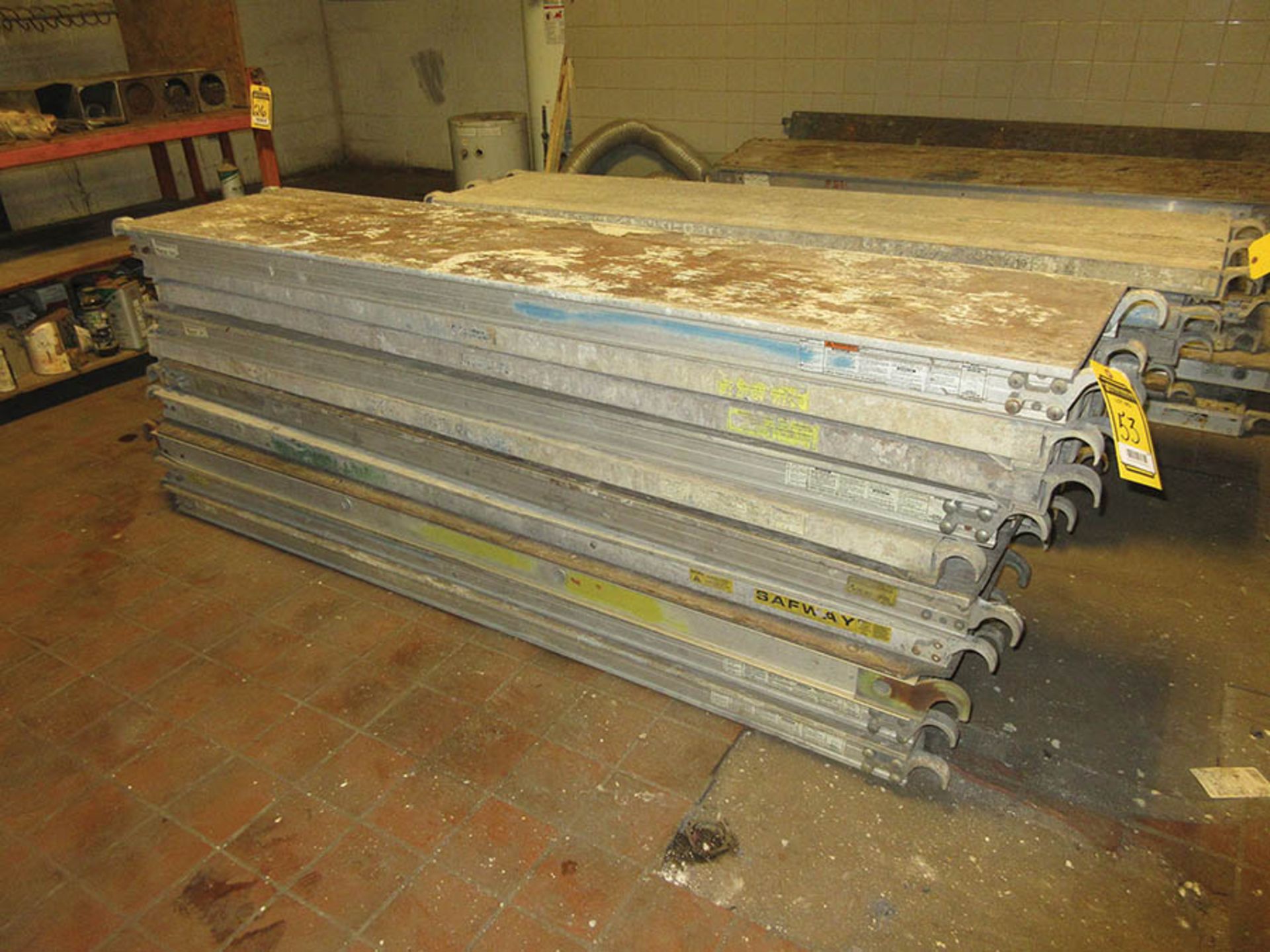 (10) ALUMINUM SCAFFOLD WALK BOARDS, 7' X 19''