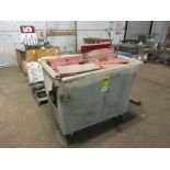 PLASTIC CART W/ EMERGENCY WARNING TRIANGLES AND OIL FILTERS