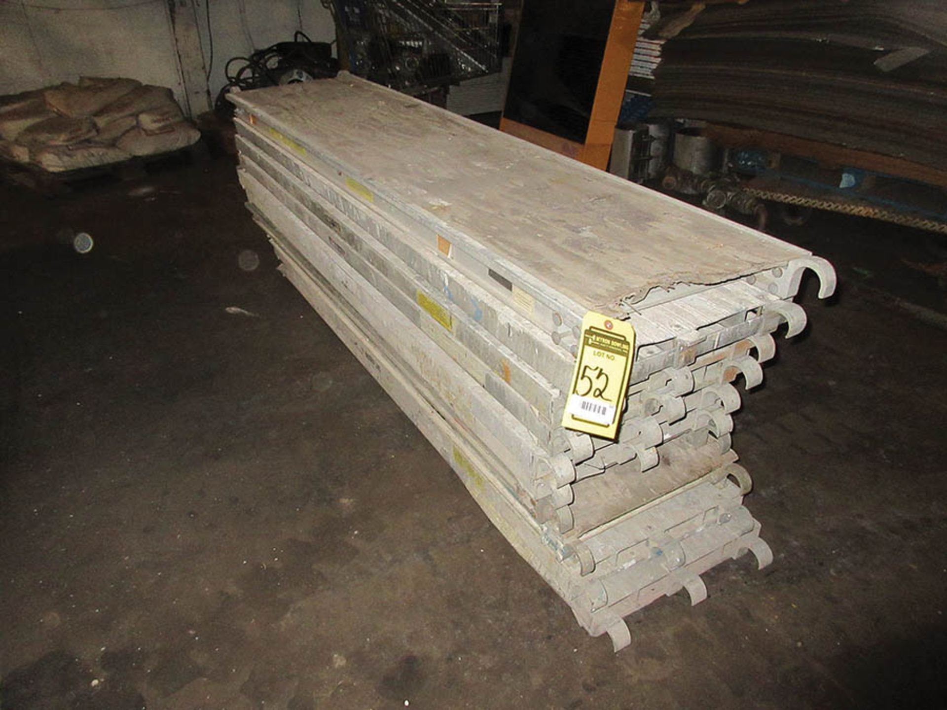 (10) ALUMINUM SCAFFOLD WALK BOARDS, 7' X 19''