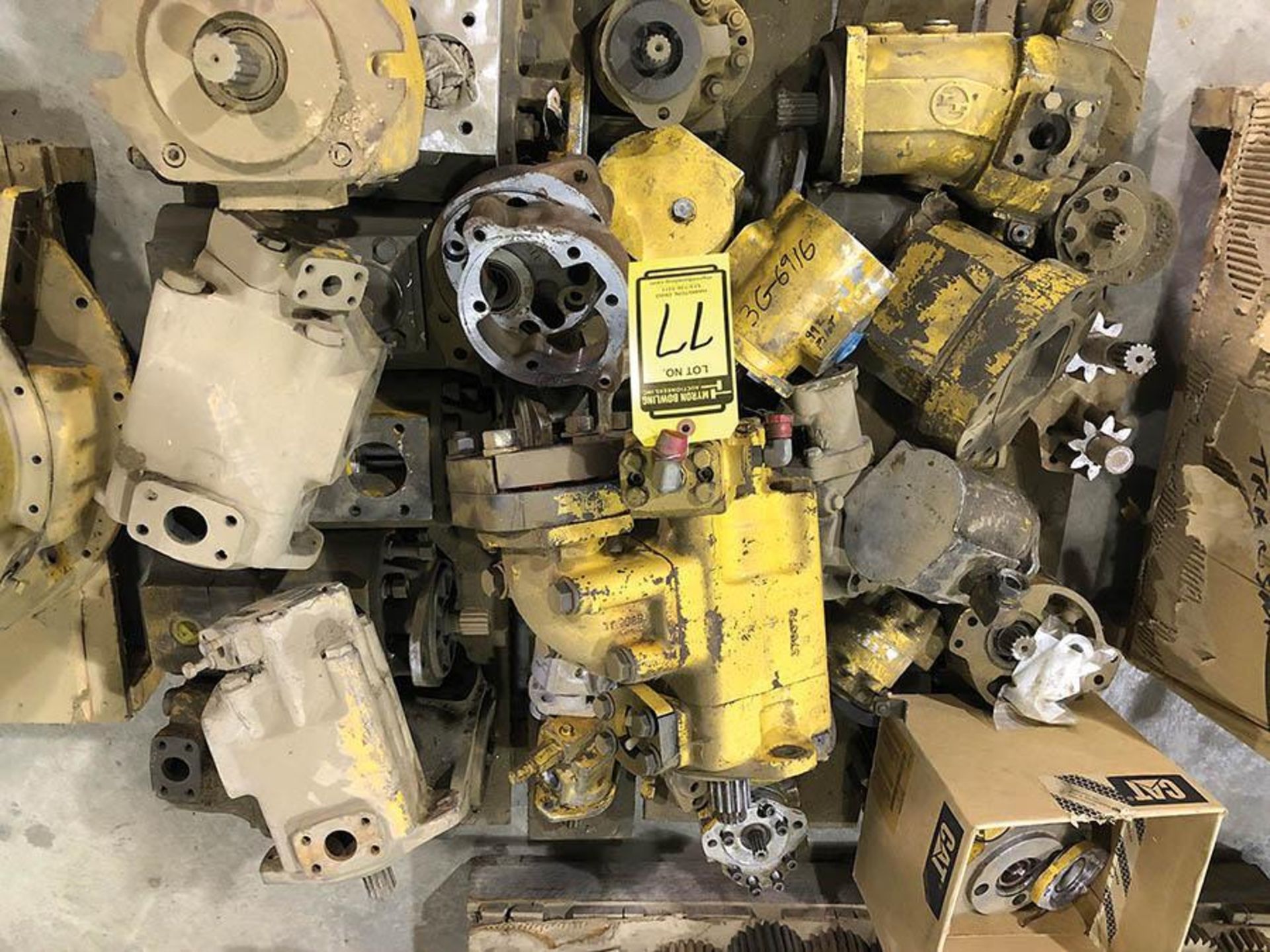 SKID OF ASSORTED CATERPILLAR VANE AND GEAR PUMPS