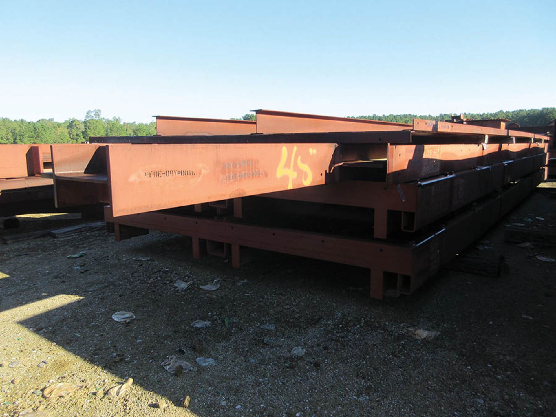 LARGE LOT OF STRUCTURAL STEEL; SOME INDIVIDUAL PIECE EXAMPLE WEIGHTS, 16,500 LB., 9,000 LB., 15, - Image 17 of 18