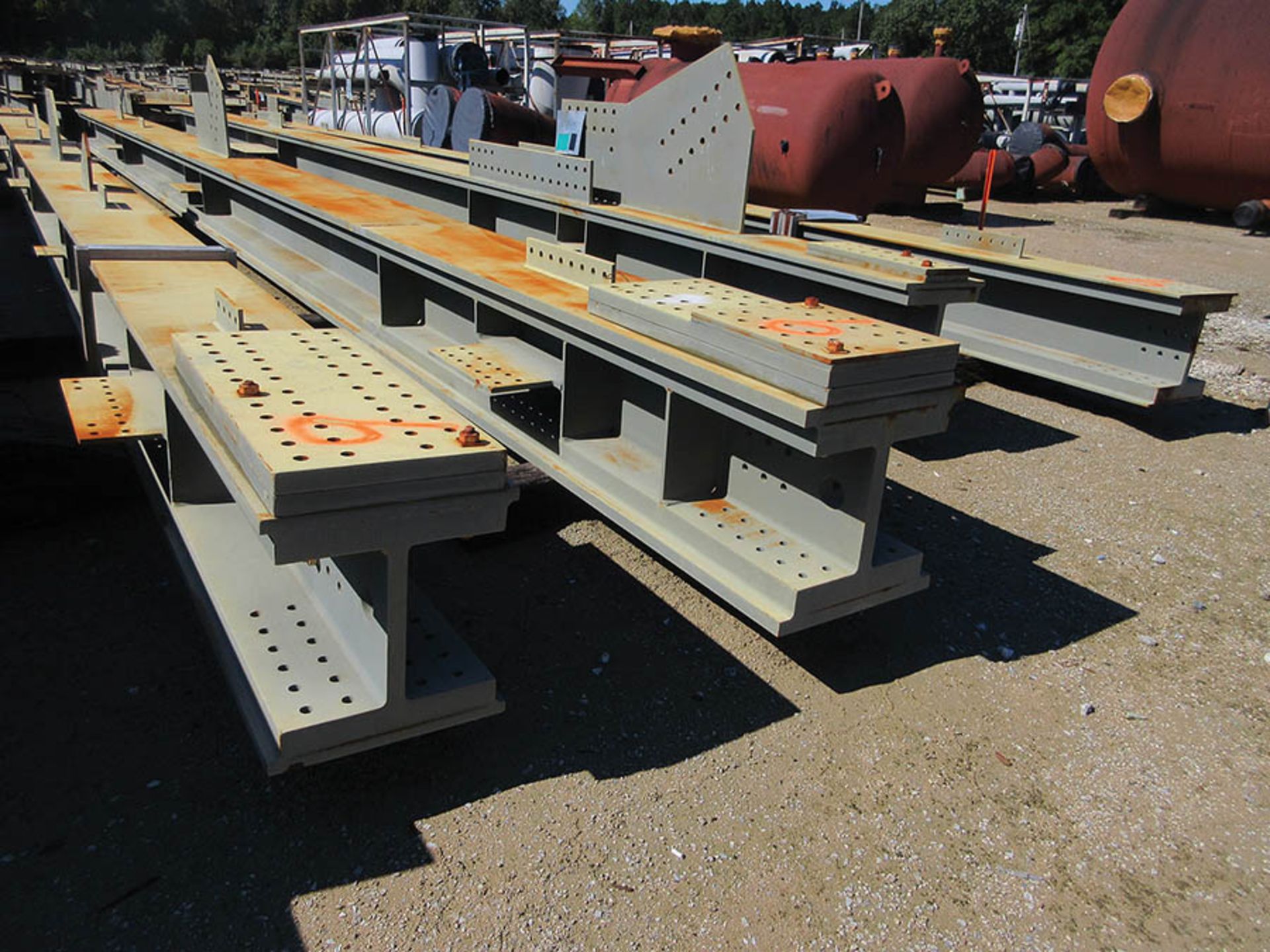 SMALLER LOT OF STRUCTURAL STEEL: BEAMS, HANDRAIL, BEAMS UP TO 654'' X 21'' X 20'' X 4'' AND - Image 14 of 15