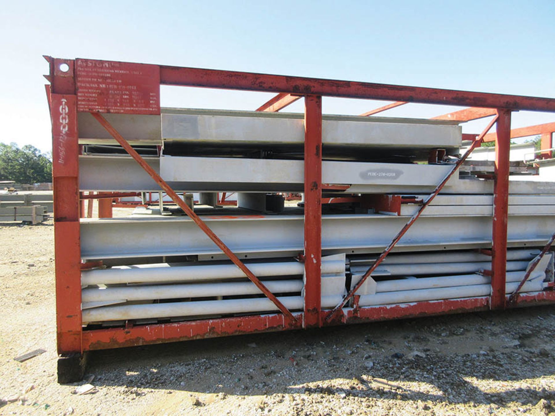 LOT OF STRUCTURAL STEEL & DUCTING: ASSORTED PIECES, CRATES UP TO 477'' X 78'', LOCATION: GRID 3HA - Image 9 of 12