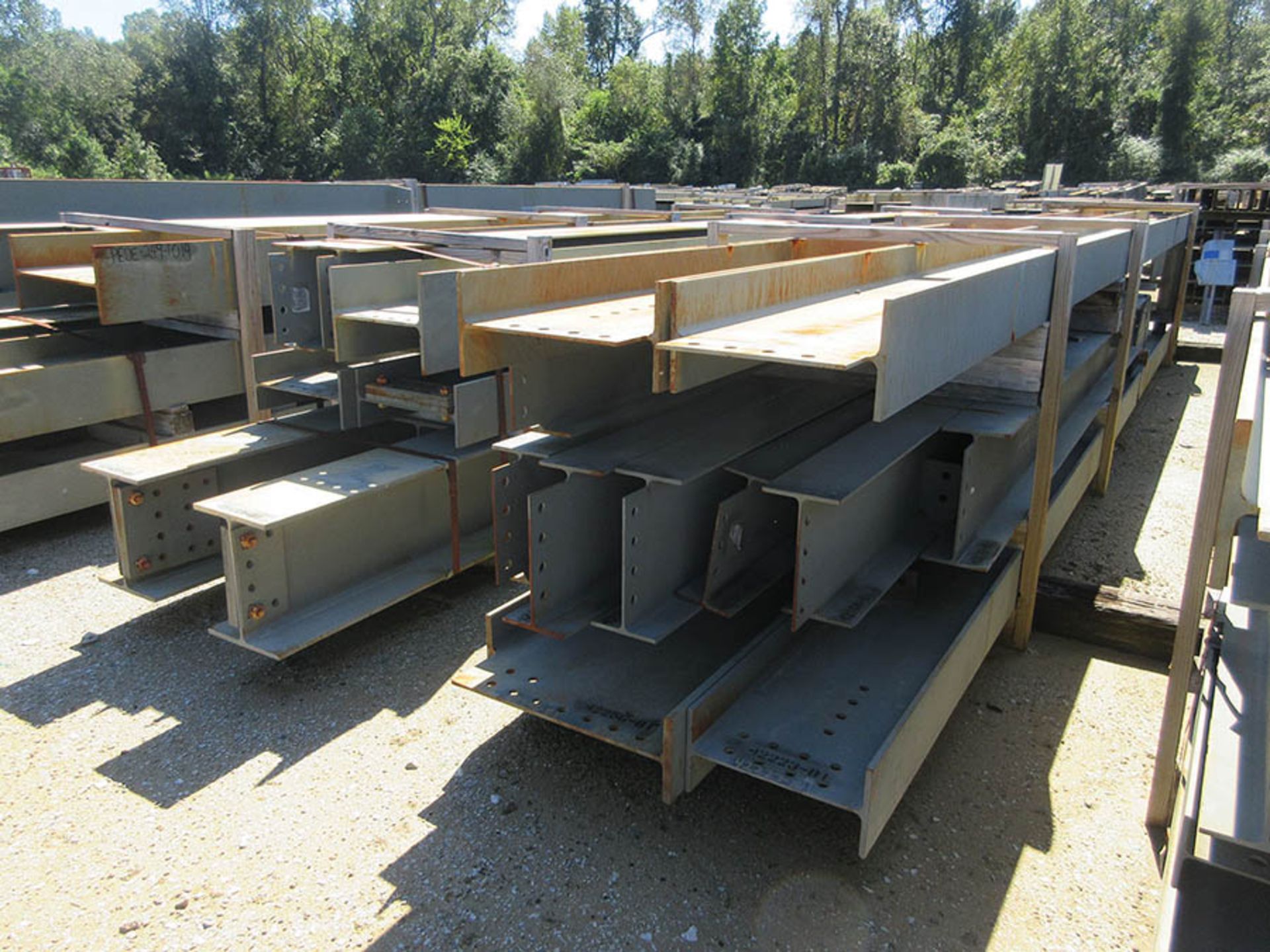 LARGE LOT OF STRUCTURAL STEEL: BEAMS, HANDRAIL, STAIRS, BEAMS UP TO 534'' X 22'' X 20'' X 5'', - Image 10 of 22