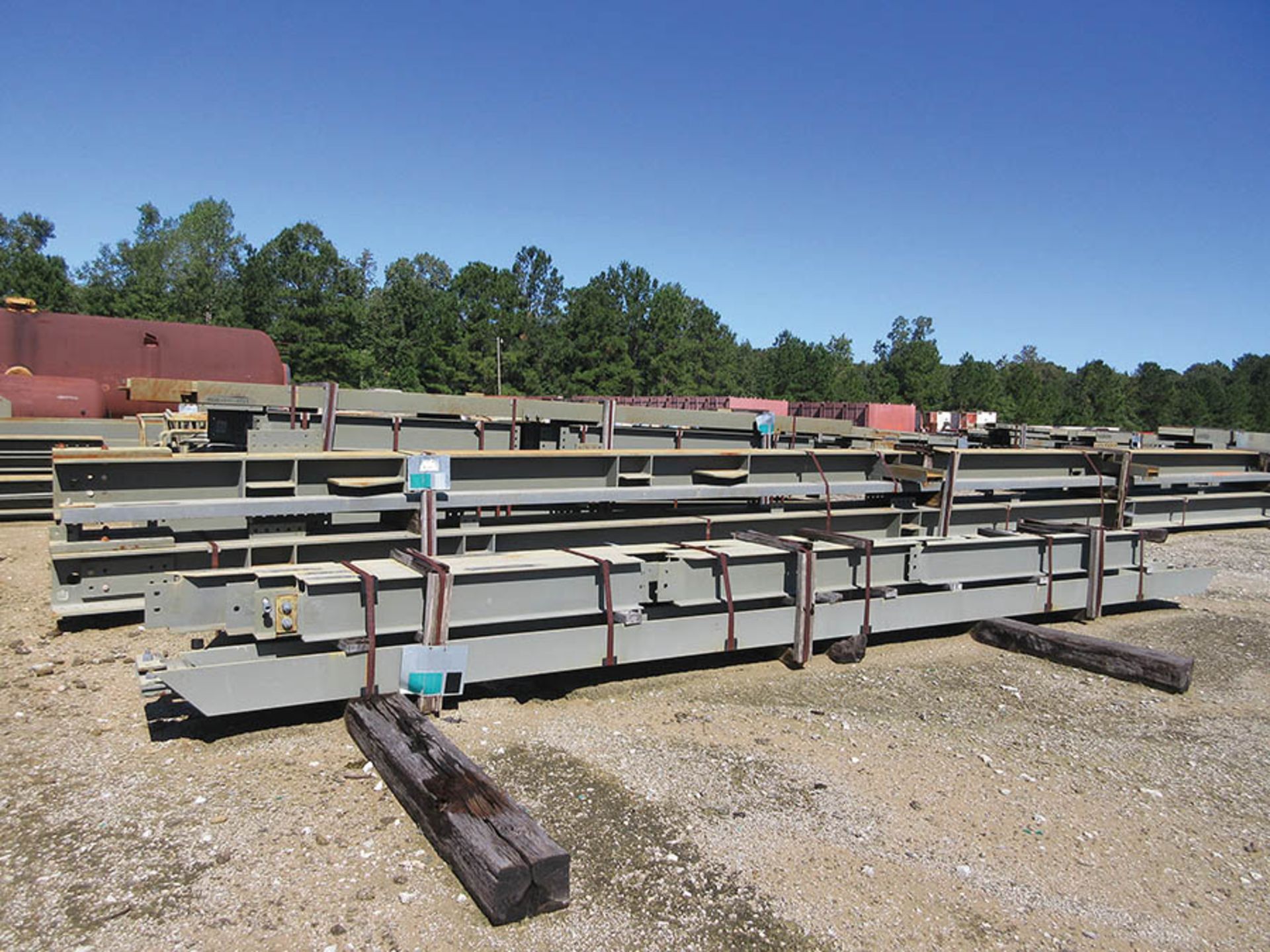 SMALLER LOT OF STRUCTURAL STEEL: BEAMS, HANDRAIL, BEAMS UP TO 654'' X 21'' X 20'' X 4'' AND - Image 8 of 15