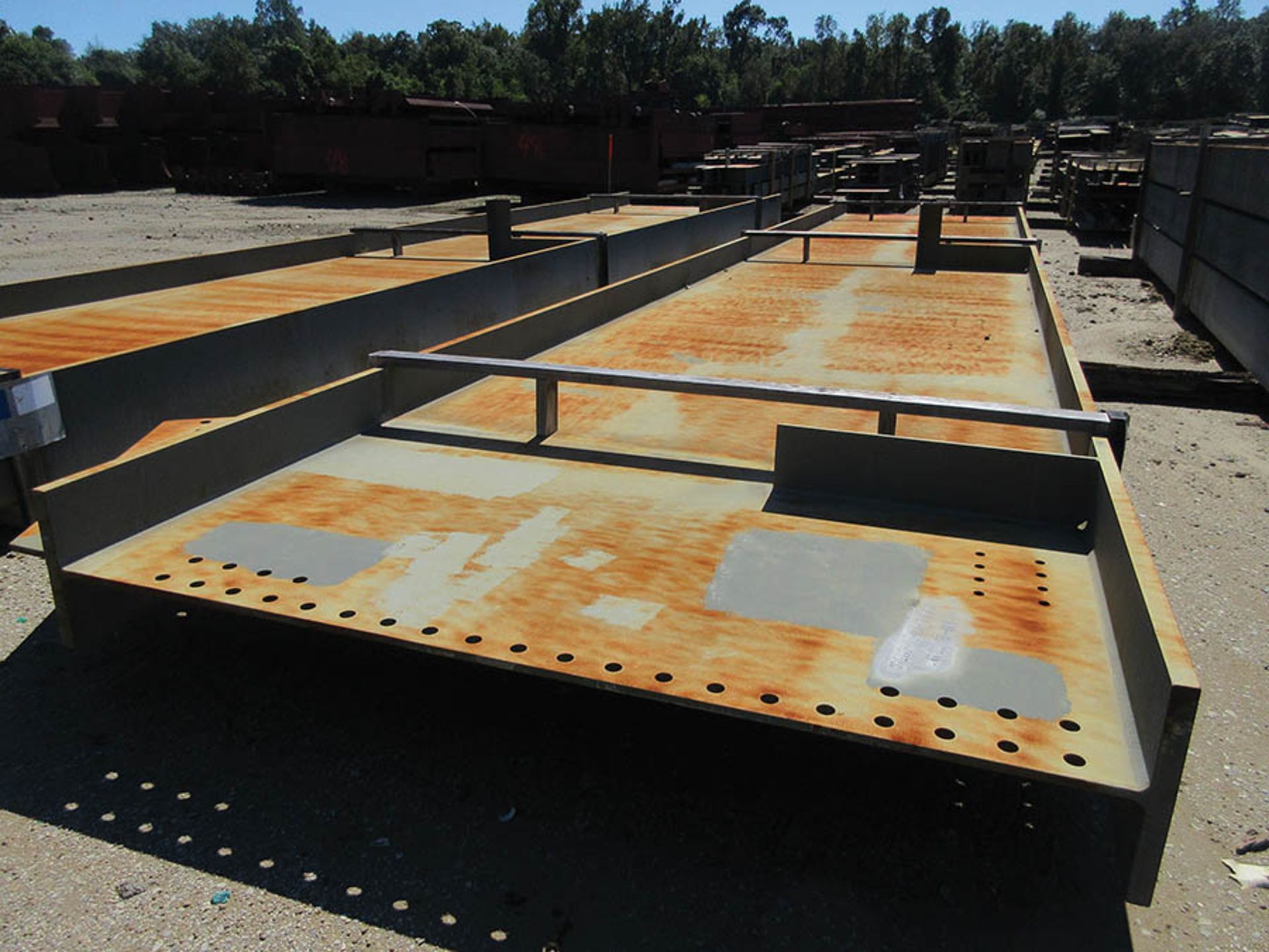 LARGE LOT OF STRUCTURAL STEEL: BEAMS, HANDRAIL, STAIRS, BEAMS UP TO 500'' X 92'' X 16'' X 1 1/2'', - Image 13 of 22