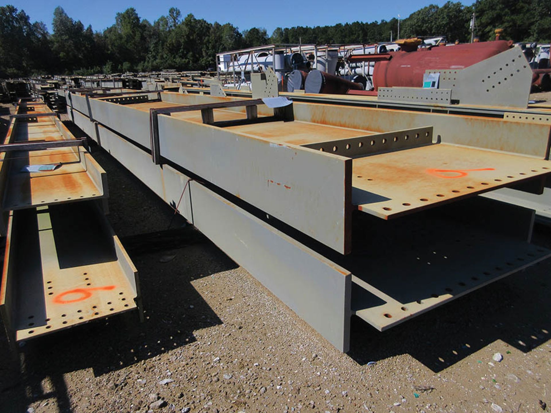 SMALLER LOT OF STRUCTURAL STEEL: BEAMS, HANDRAIL, BEAMS UP TO 654'' X 21'' X 20'' X 4'' AND - Image 13 of 15