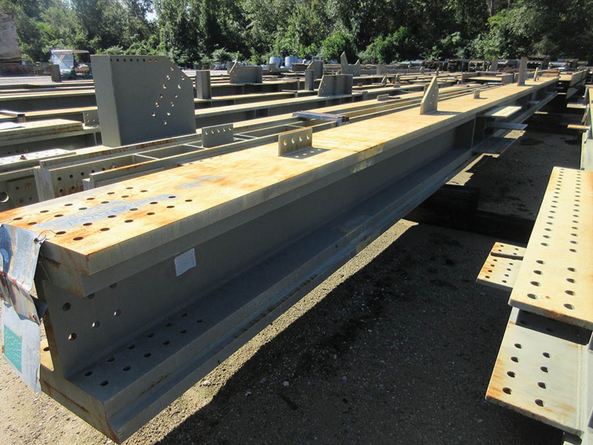 LARGE LOT OF STRUCTURAL STEEL: BEAMS, COLUMNS, BRACES: BEAMS UP TO 654'' X 22'' X 20'' X 5'', - Image 9 of 18