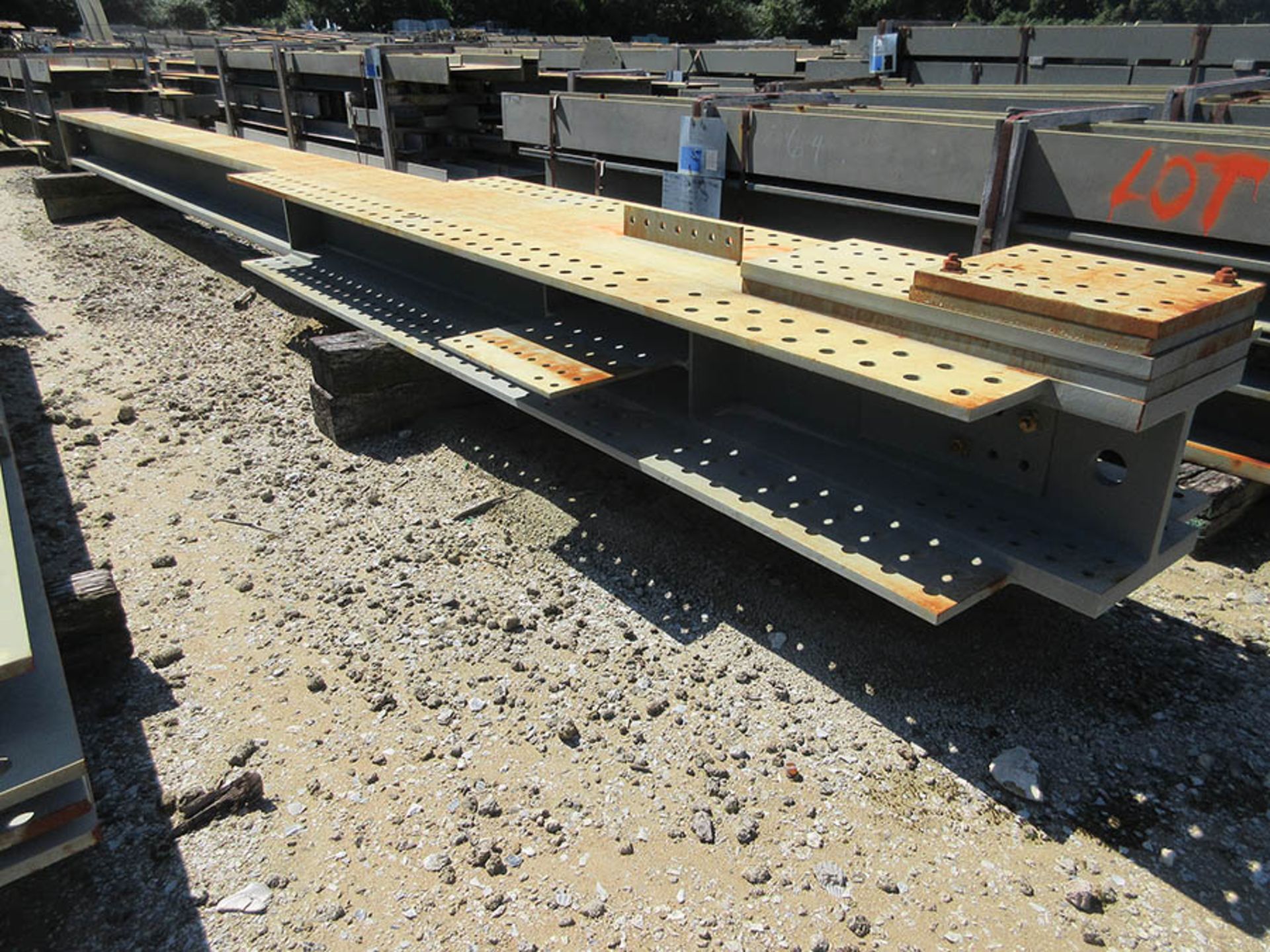 LARGE LOT OF STRUCTURAL STEEL: BEAMS, HANDRAIL, PLATE, STAIRS, BEAMS UP TO 379'' X 17'' X 16'' X - Image 24 of 24