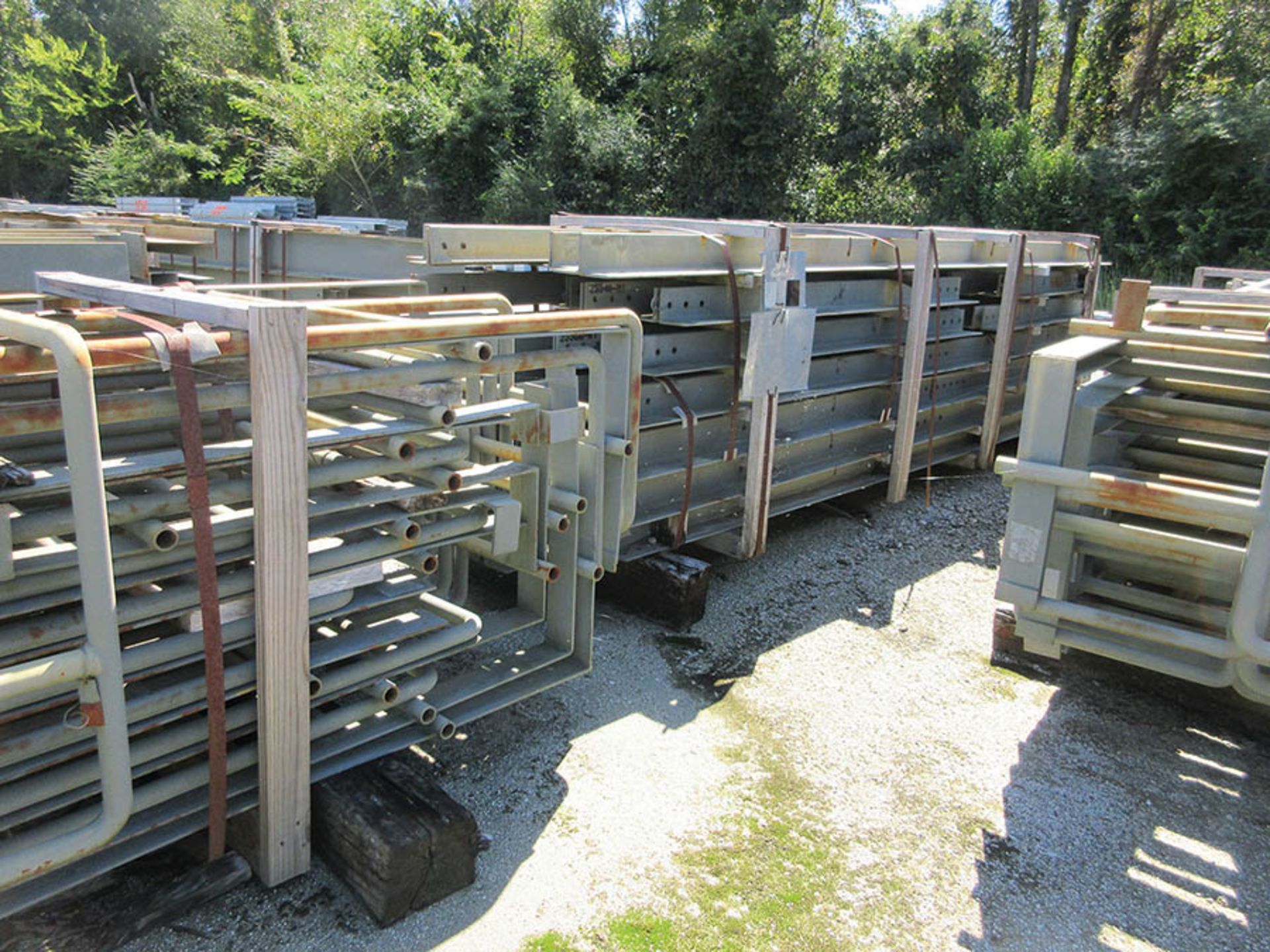 LARGE LOT OF STRUCTURAL STEEL: BEAMS, HANDRAIL, PLATE, STAIRS, BEAMS UP TO 600'' X 19'' X 17'' X - Image 14 of 28