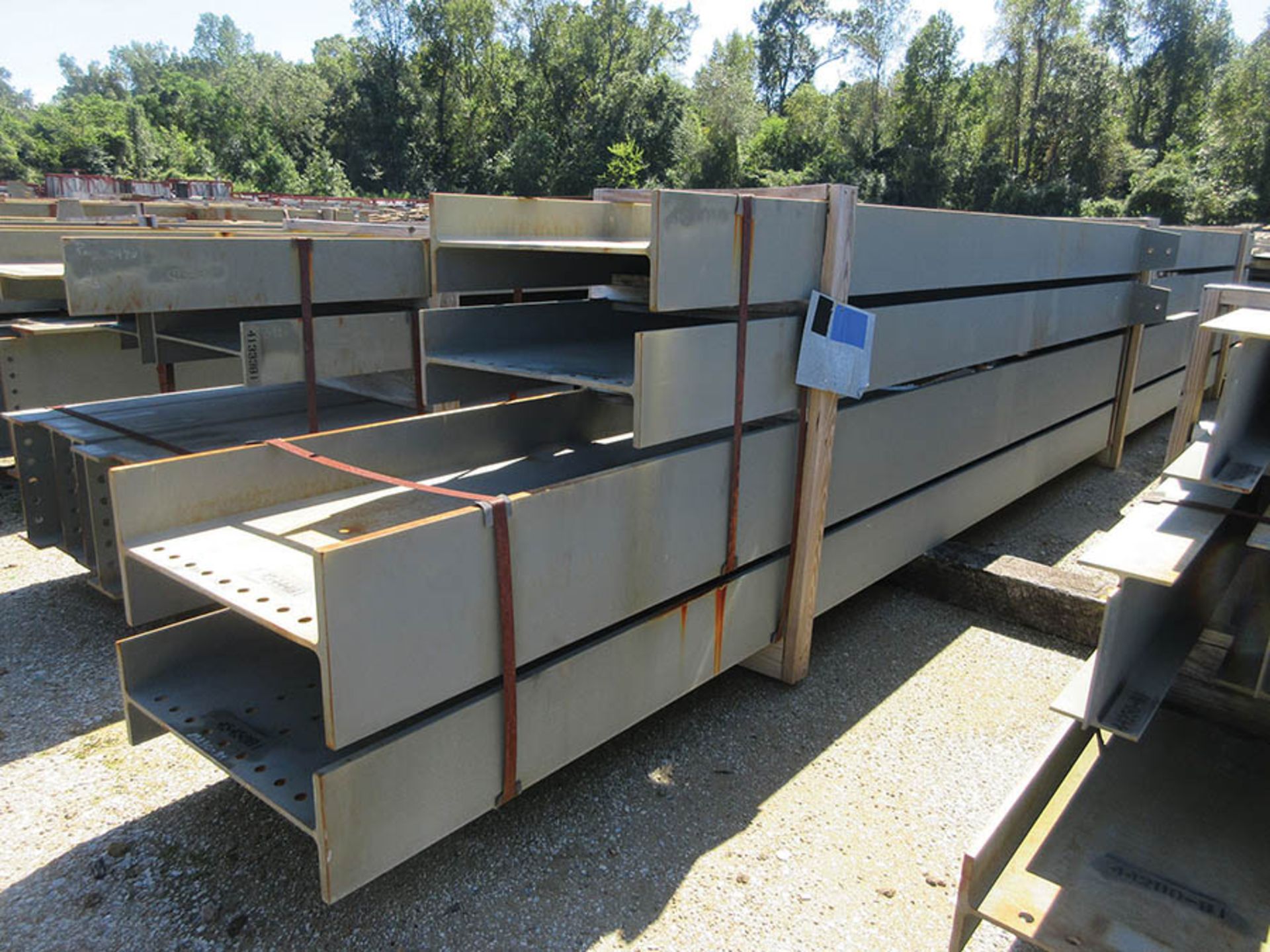 LARGE LOT OF STRUCTURAL STEEL: BEAMS, HANDRAIL, STAIRS, BEAMS UP TO 534'' X 22'' X 20'' X 5'', - Image 11 of 22