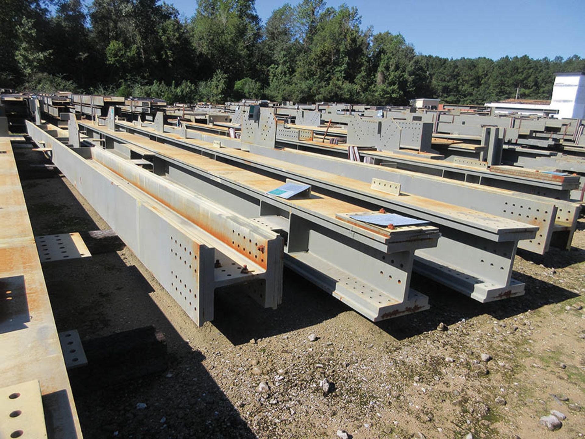 LARGE LOT OF STRUCTURAL STEEL: BEAMS, COLUMNS, BRACES: BEAMS UP TO 654'' X 22'' X 20'' X 5'', - Image 12 of 18