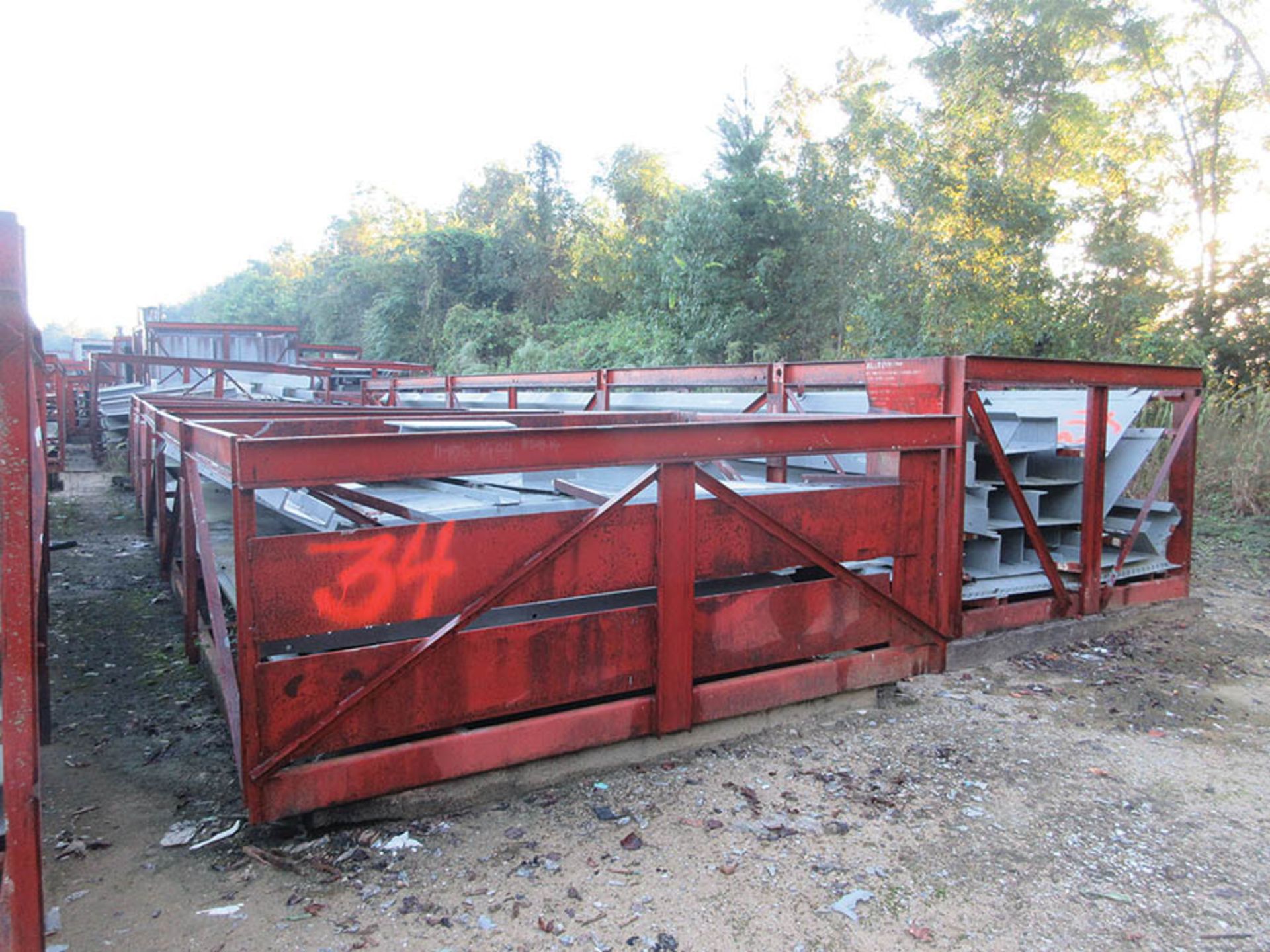 LOT OF STRUCTURAL STEEL & DUCTING: ASSORTED PIECES, CRATES UP TO 503'' X 126'' X 68'', LOCATION: - Image 4 of 6