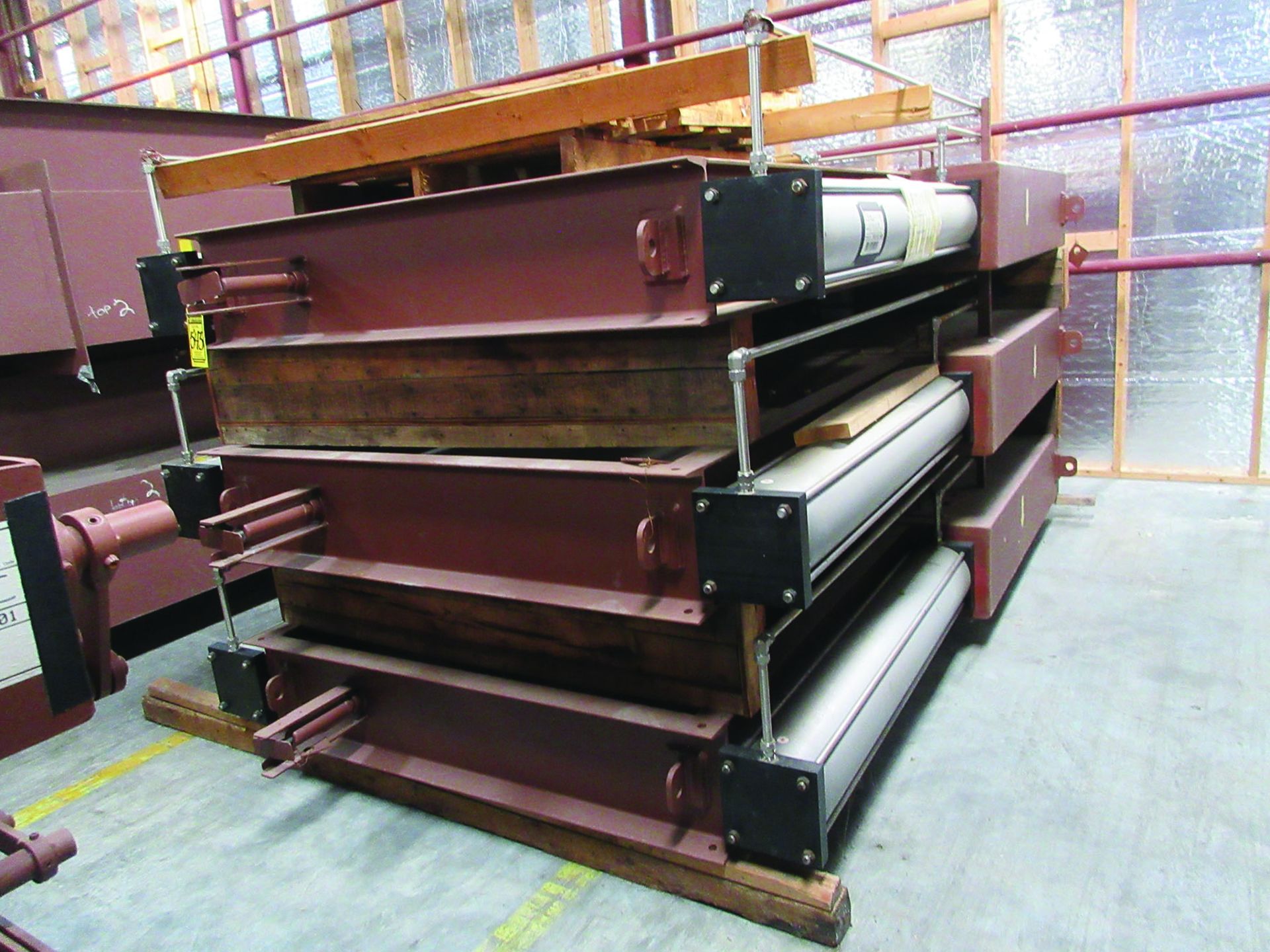 SUPPORT RODS, STEEL CHANNEL, (3) GATES, ASSORTED DAMPERS, LARGEST WEIGHING 16,250 LB., 175'' X 142'' - Image 4 of 12