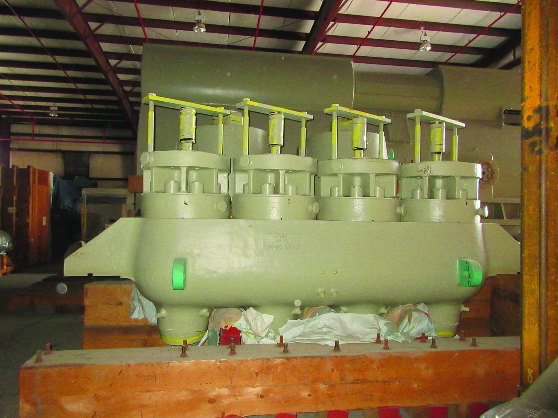 TURBINE SECTIONS, SOME WEIGHTS 89,700 LB., 84,800 LB., 44,050 LB