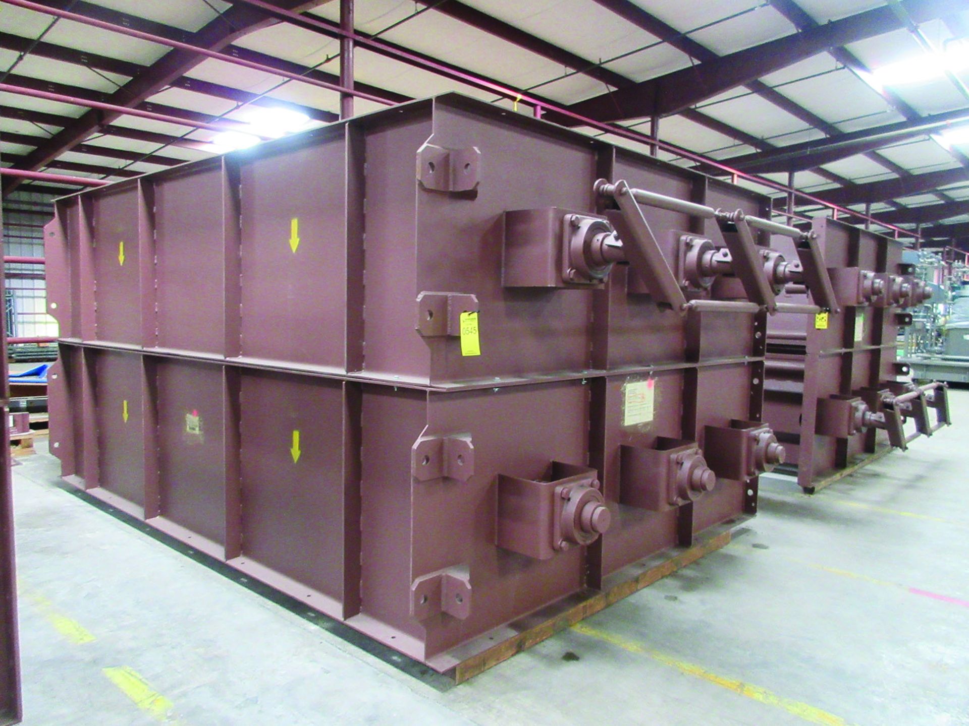 (2) DAMPERS, 14,000 LB. EACH, 232'' X 120'' X 90'', (3) GATES, 6,900 LB. EACH, 150'' X 87'' X