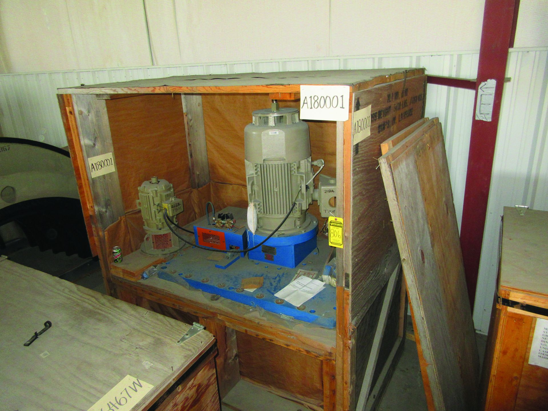 CRATED ITEMS ON EAST SIDE OF BUILDING, ALL COMPONENTS TO TURBINE, UPPER/LOWER CASINGS, MATCHING - Image 6 of 51