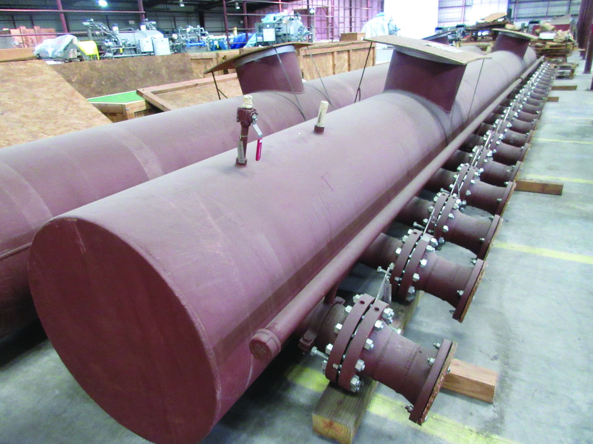 (2) 32'' X 39'' AMMONIA/AIR HEADERS & DIFF. PRESSURE INDICATOR MOUNTING PIPE, 8,600 LB EACH, ALSO - Image 2 of 9