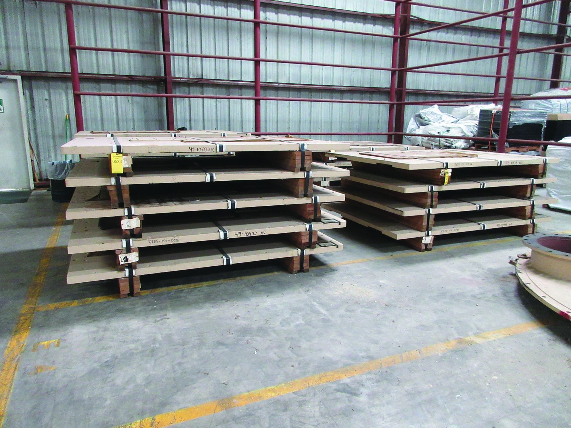 (18) PLATES 95'' X 69'' X 2 3/8'', 4,400 LB. EACH, (2) SUPPORT PARTS FOR DRIVE ASSEMBLY, 8,950 LB.