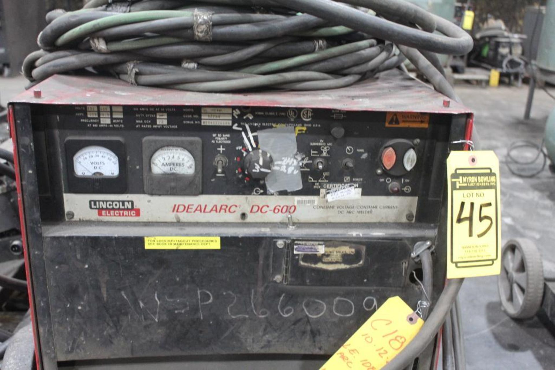 LINCOLN ELECTRIC IDEALARC DC-600 WELDER SN.U1940326604 230-460V WITH LN-8 WIRE FEED SN.103238 115V - Image 4 of 10