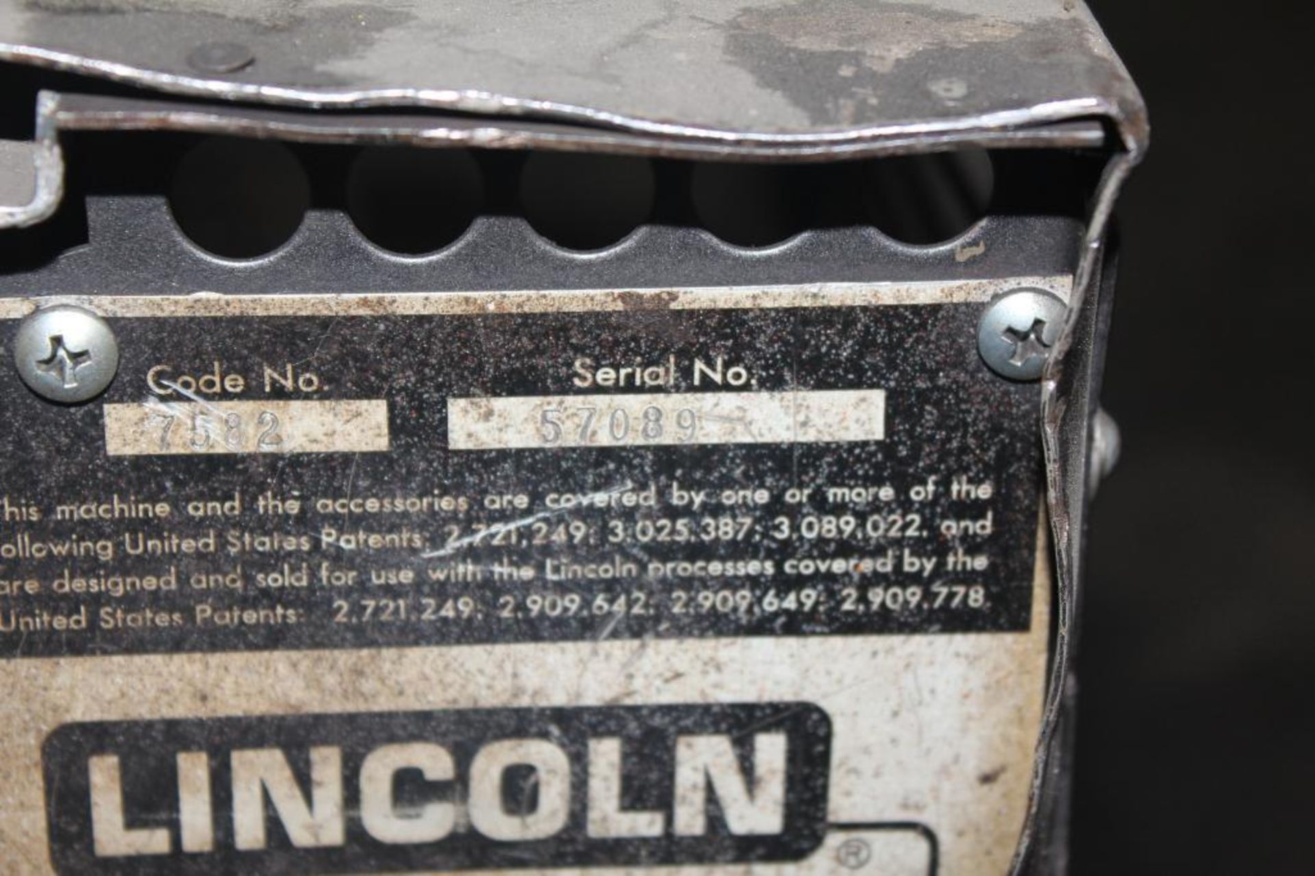 LINCOLN ELECTRIC IDEALARC DC-600 WELDER SN.AC658235 230-460V WITH LN-8 WIRE FEED SN.57089 115V - Image 7 of 10