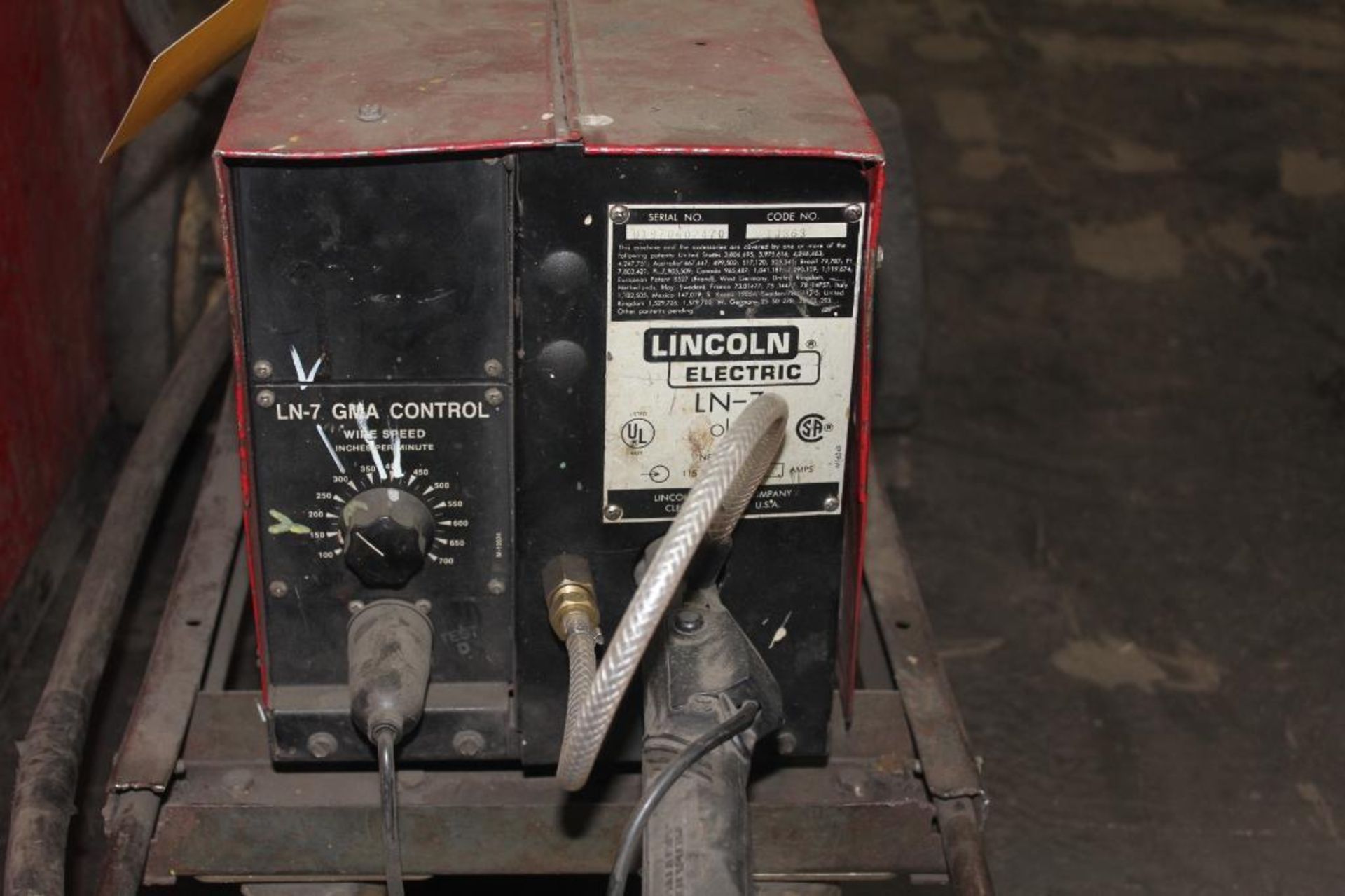 LINCOLN ELECTRIC IDEALARC DC-600 WELDER SN.U1091104152 230-460V WITH LN-7 WIRE FEED SN.U1970402470 - Image 5 of 10
