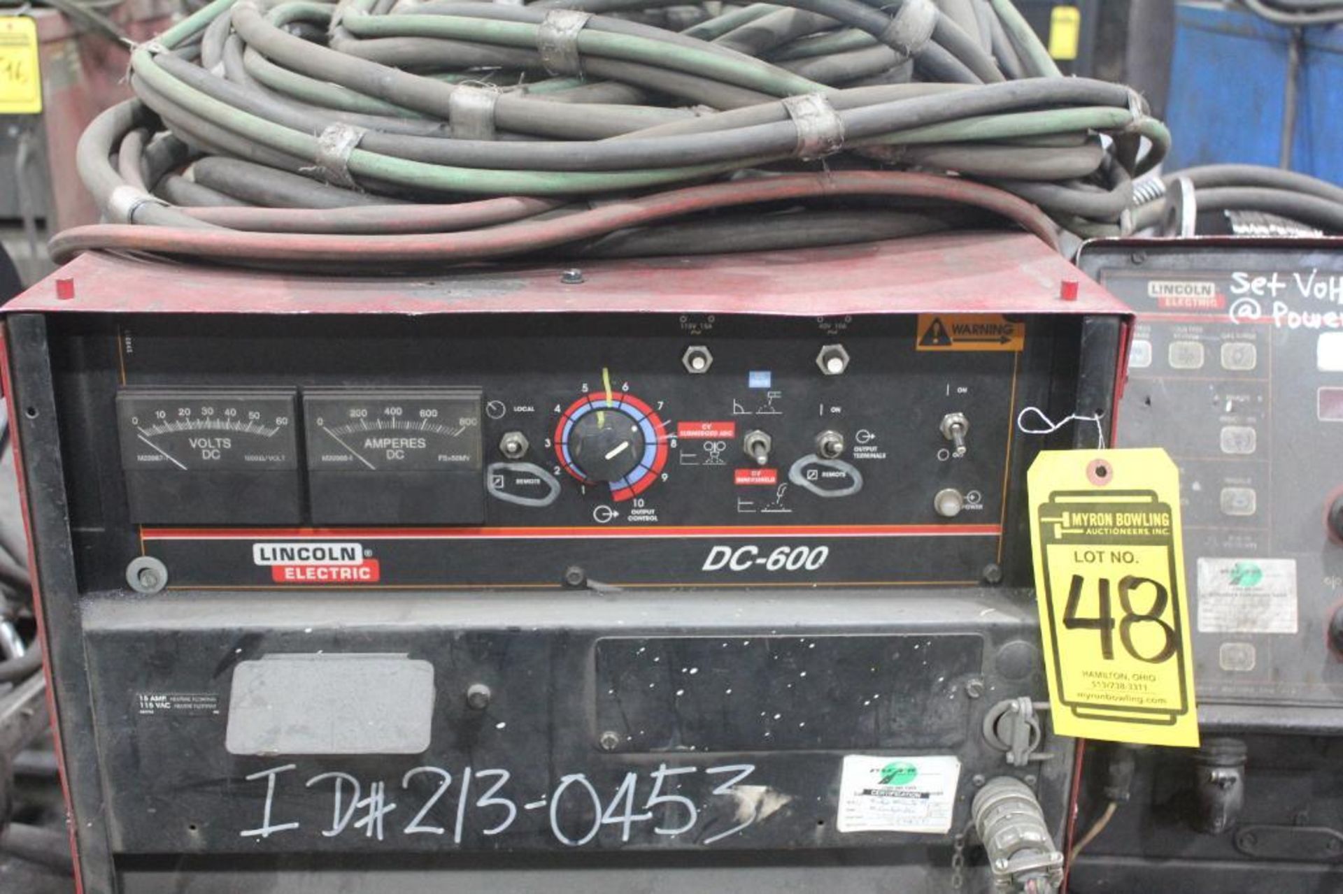 LINCOLN ELECTRIC IDEALARC DC-600 WELDER SN.U1090101979 230-460V WITH LN-10 WIRE FEED 115V - Image 7 of 9