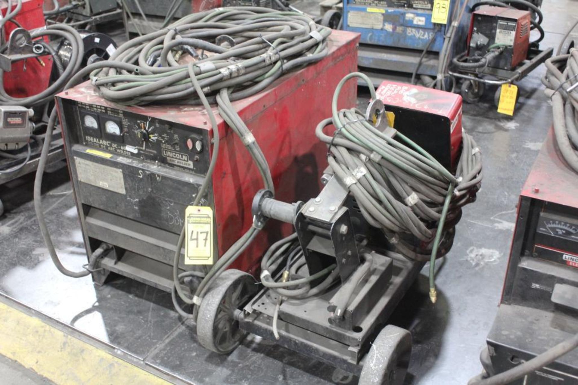 LINCOLN ELECTRIC IDEALARC DC-600 WELDER SN.AC819956 230-460V WITH LN-10 WIRE FEED 115V