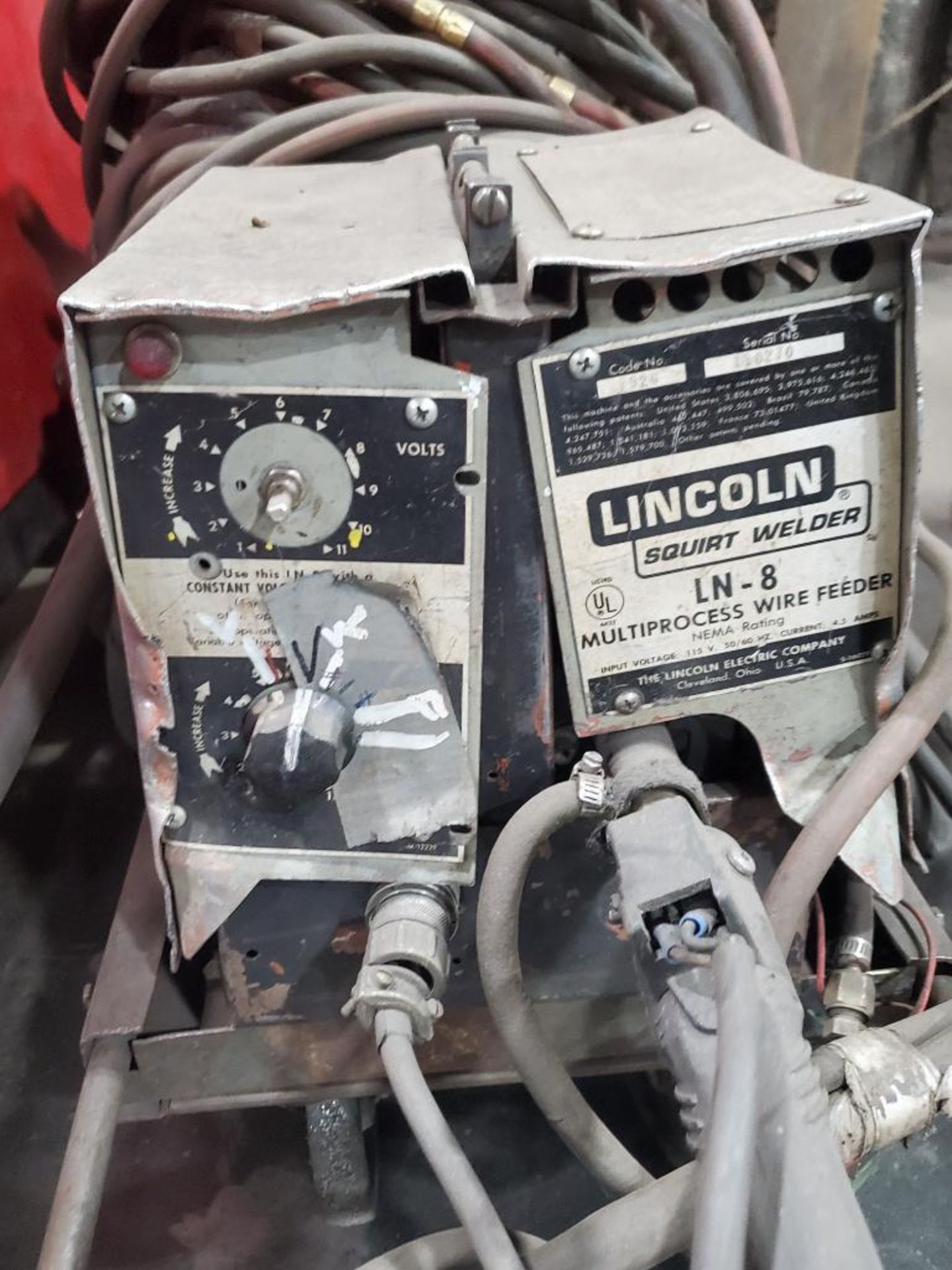 LINCOLN ELECTRIC IDEALARC DC-600 WELDER SN.AC819957 230-460V WITH LN-8 WIRE FEED SN.110270 115V - Image 5 of 6