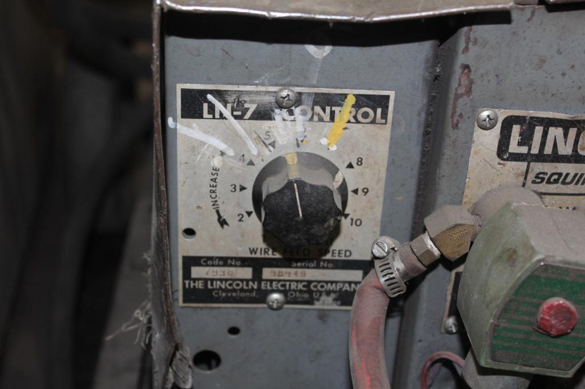 LINCOLN ELECTRIC IDEALARC DC-600 WELDER SN.AC684486 230-460V WITH LN-7 WIRE FEED SN.98949 115V - Image 6 of 10