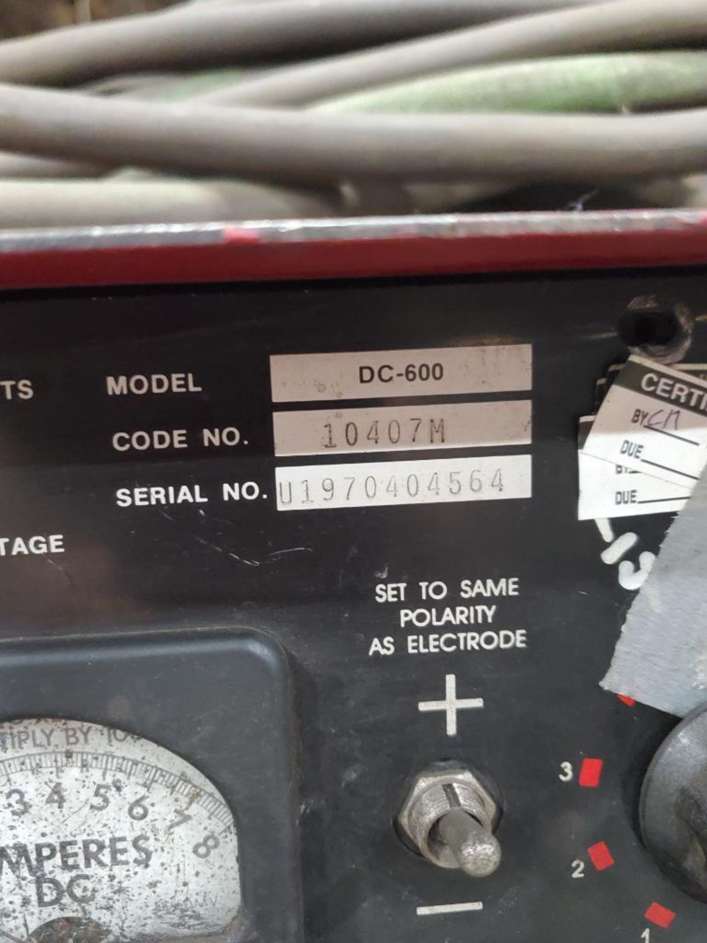 LINCOLN ELECTRIC IDEALARC DC-600 WELDER SN.U1970404564 230-460V WITH LN-7 WIRE FEED SN.U1961005864 - Image 8 of 8