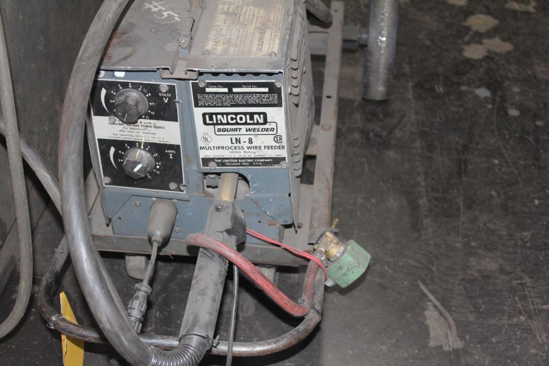 LINCOLN ELECTRIC IDEALARC DC-600 WELDER SN.AC292177 230-460V WITH LN-8 WIRE FEED SN.184815 115V - Image 5 of 10