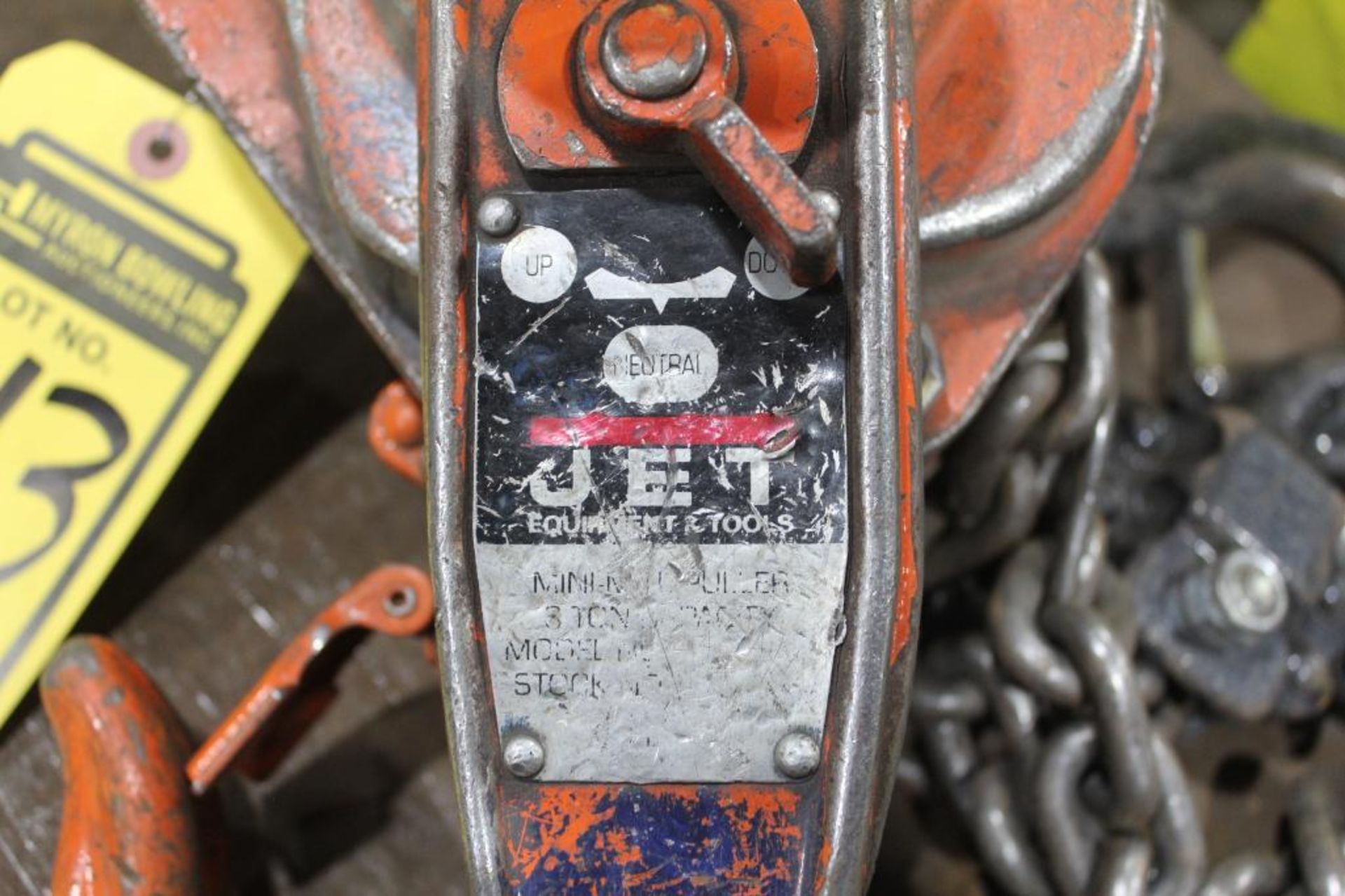 JET MINI MITE 3 TON CHAIN HOIST; MO. 2434 - Image 2 of 2