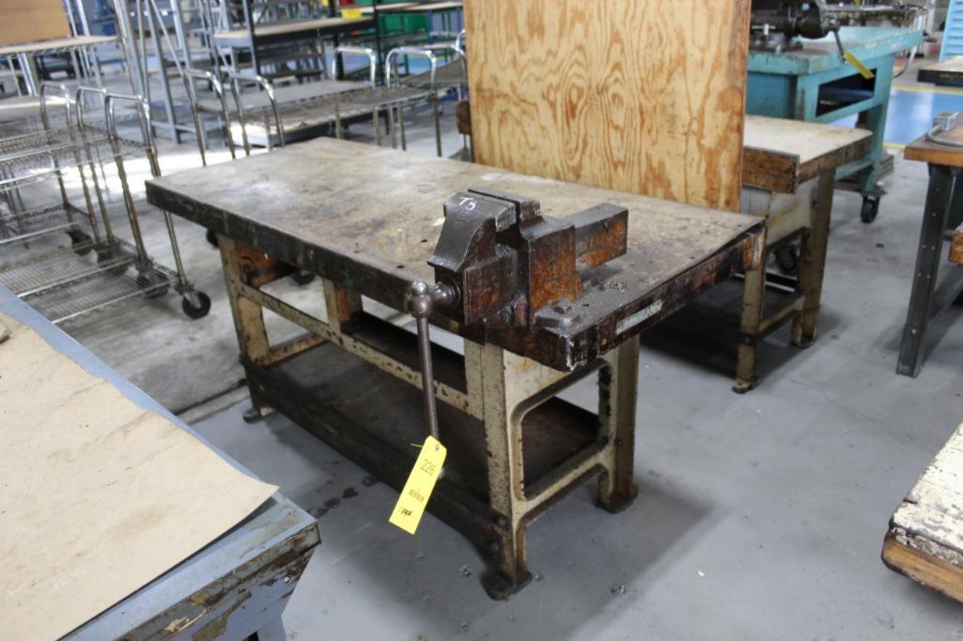 70 IN. X 28 IN. X 34 IN. WORK BENCH WITH PRENTISS 5 IN. VISE