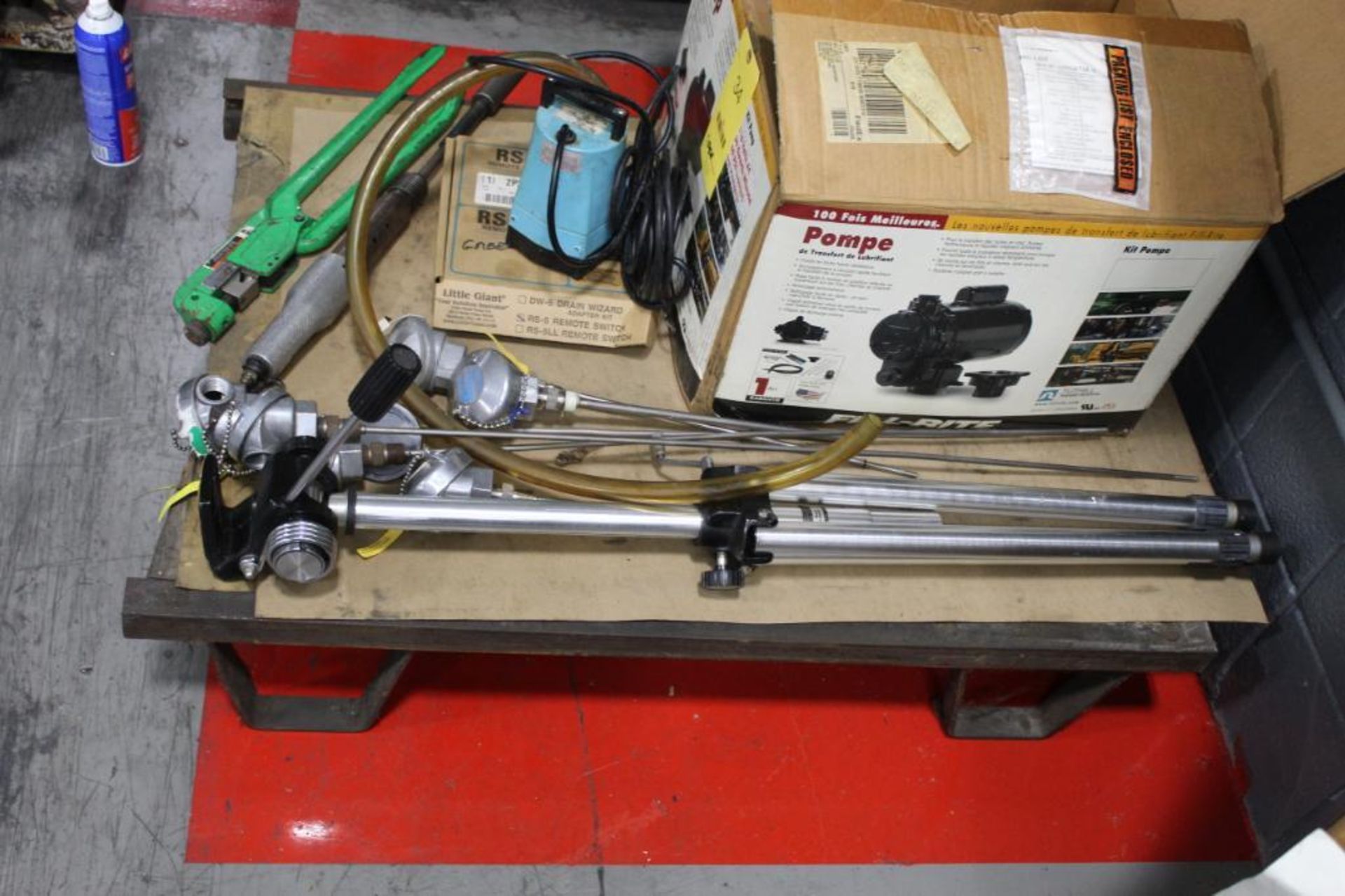 LOT: FILL-RITE SERIES LP PUMP, SUB-PUMP, PNEUMATIC AIR TOOL, TRIPOD, CABLE CHOPPER & (6) SENSORS - Image 3 of 3