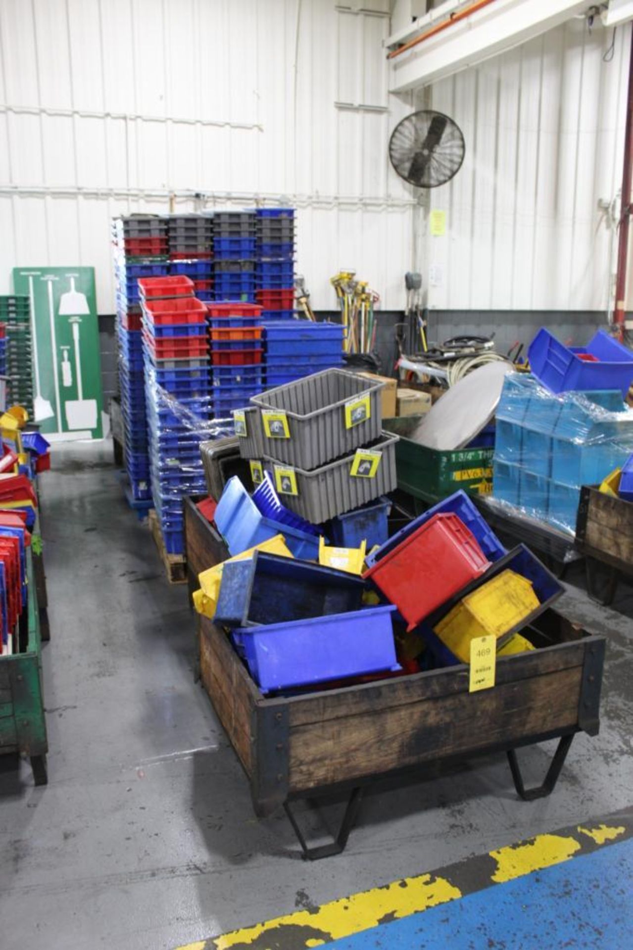 LOT: ASSORTED PLASTIC TOTES ON (4) SKIDS