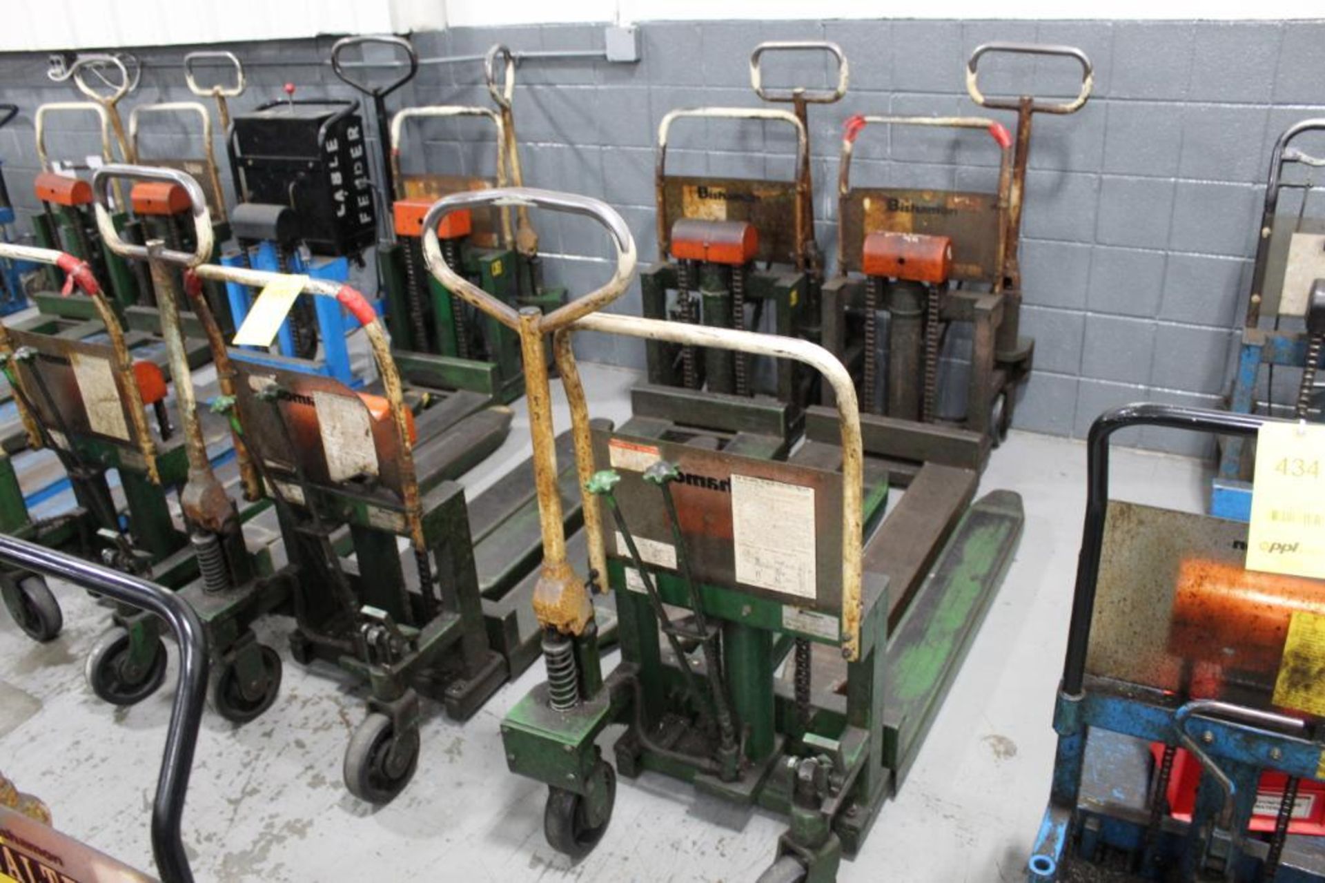 LOT: (4) BISHAMON HYDRAULIC PALLET JACKS