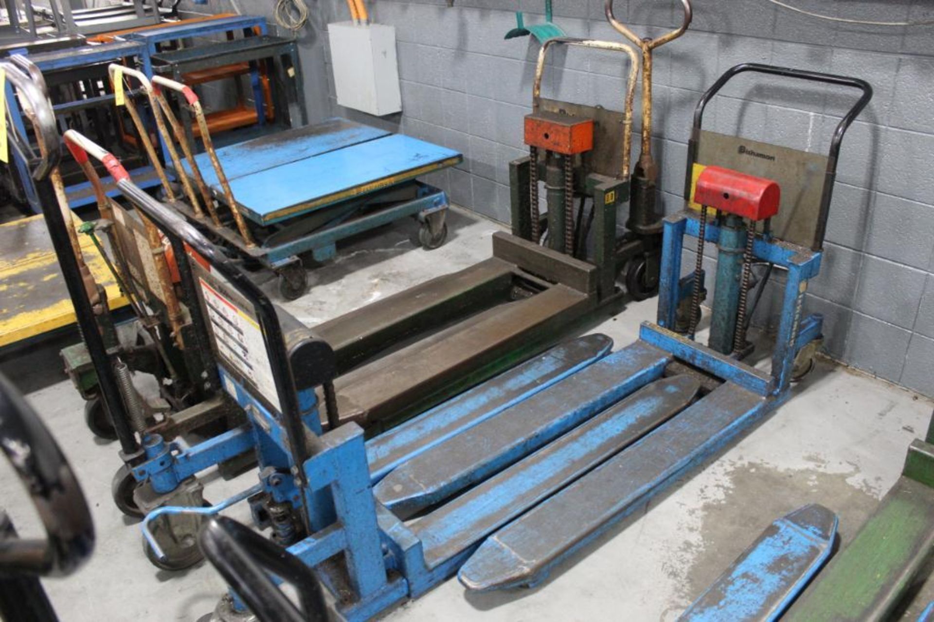 LOT: (4) BISHAMON HYDRAULIC PALLET JACKS