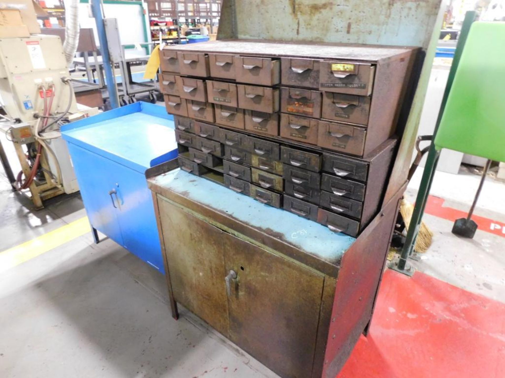 LOT: (2) ASSORTED SHOP CABINETS & TOOL CABINET