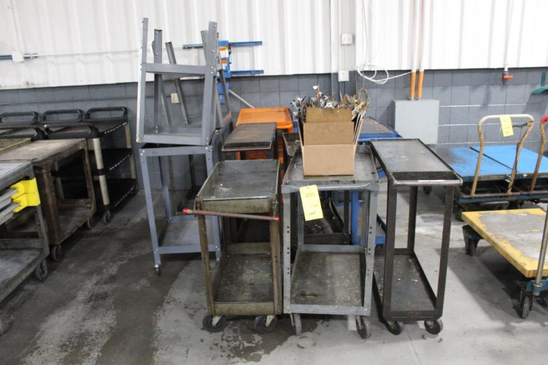 LOT: ASSORTED NARROW SHOP CARTS