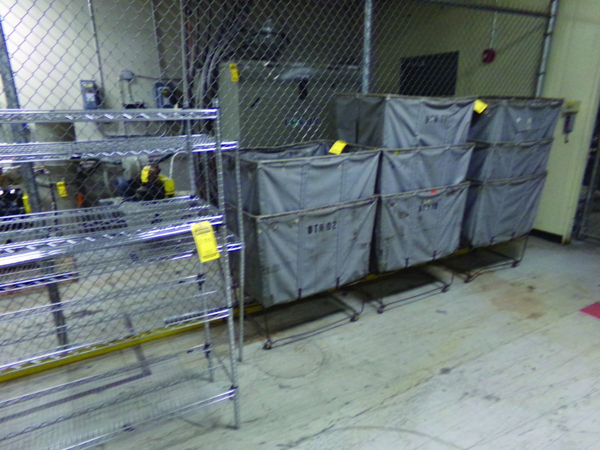 LOT OF METRO CARTS, SHELVES, ROLLING CANVAS LAUNDRY TUBS - Image 2 of 3