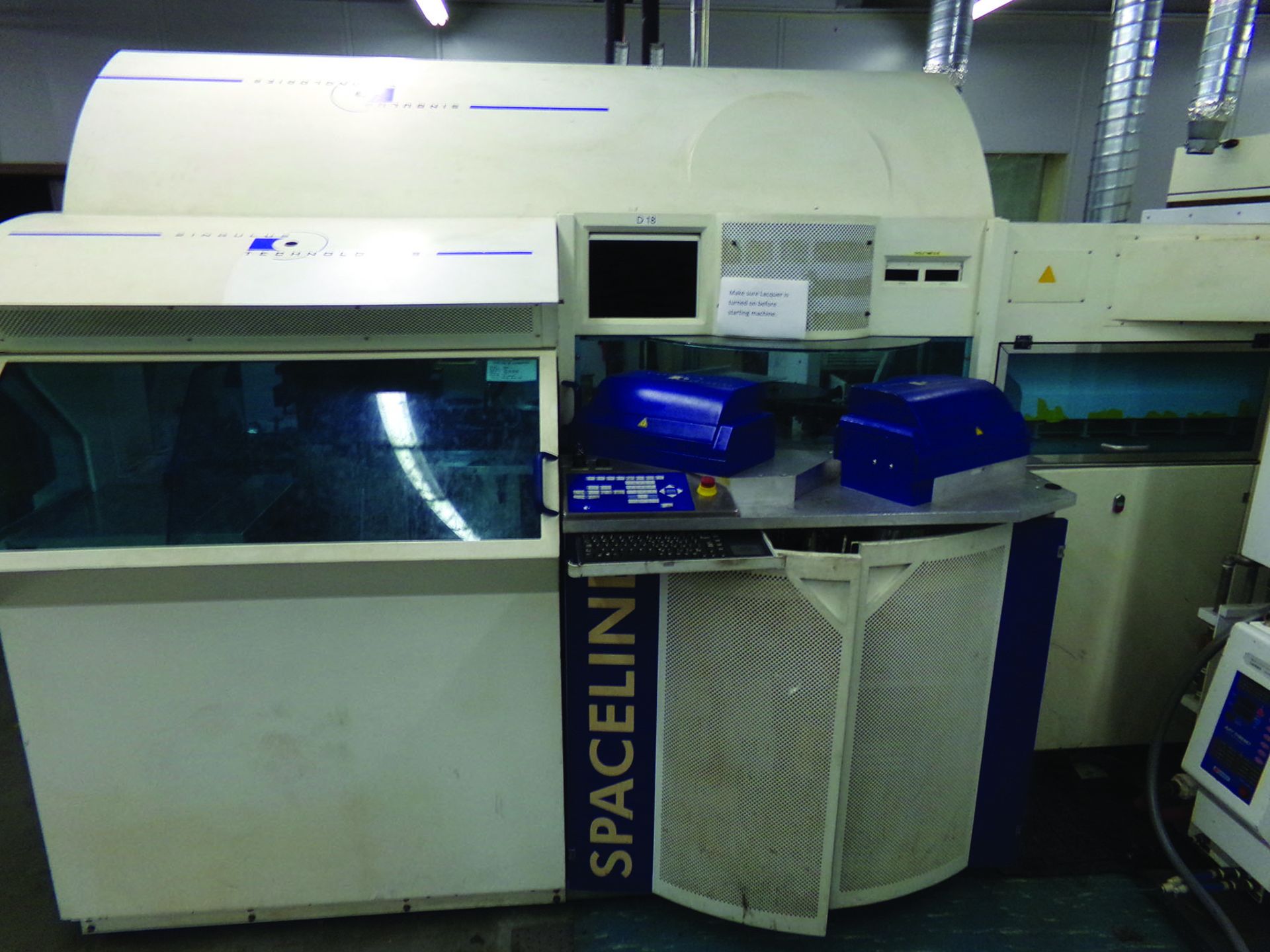 2002 SINGULUS FINISHING SYSTEM, S/N 38600334, 400 V., 3-PHASE, W/REGRIND SYSTEM