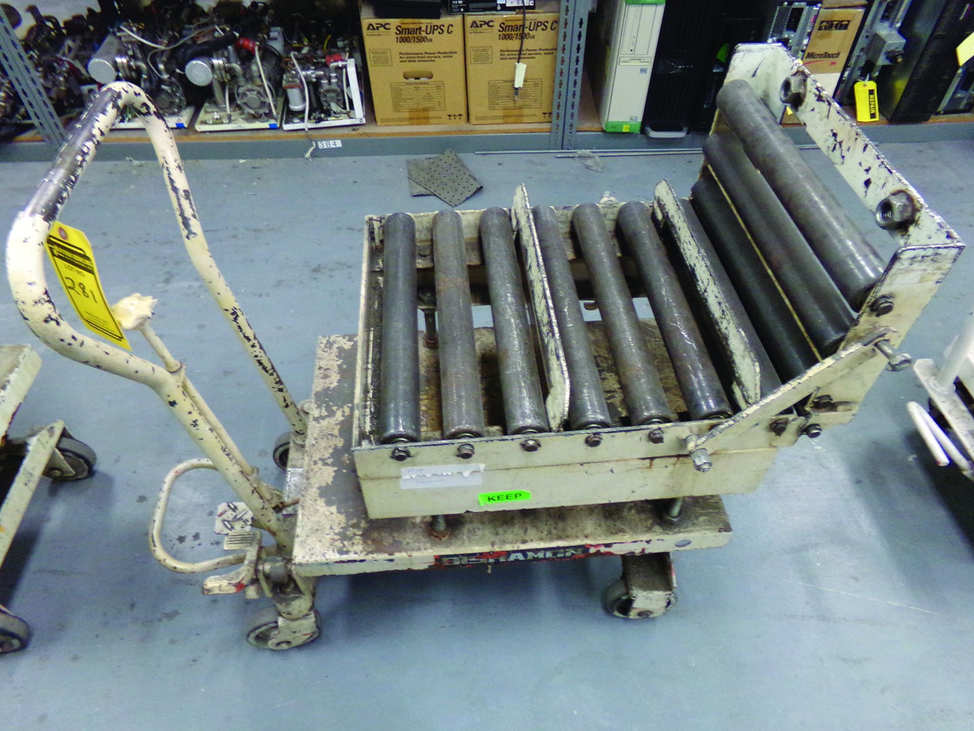 BISHAMON 1,100 LB. CAPACITY DIE CART HYDRAULIC LIFT