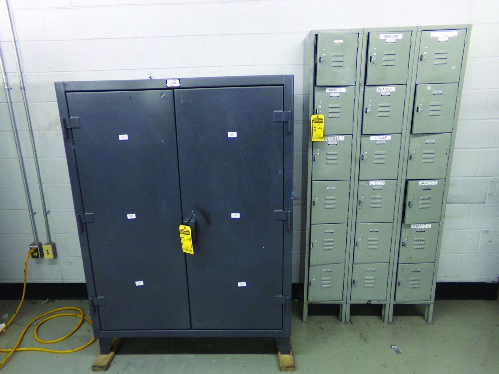 STRONG HOLD 2-DOOR CABINET W/ LOCKERS