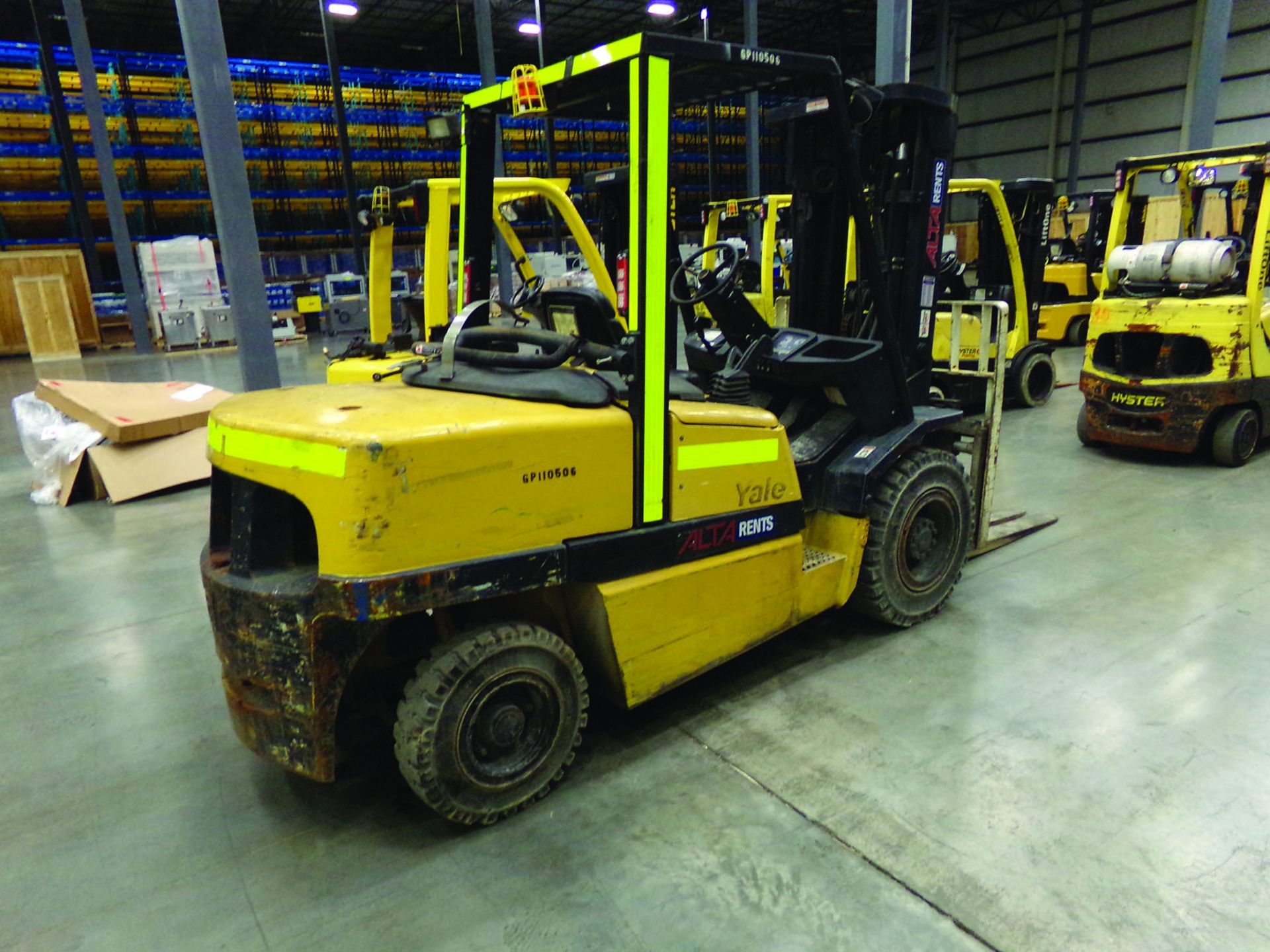 2004 YALE 11,000 LB. FORKLIFT, MODEL GLP110MJNGBE091, S/N E813V025063, 6,335 HOURS, PNEUMATIC TIRES - Image 4 of 4